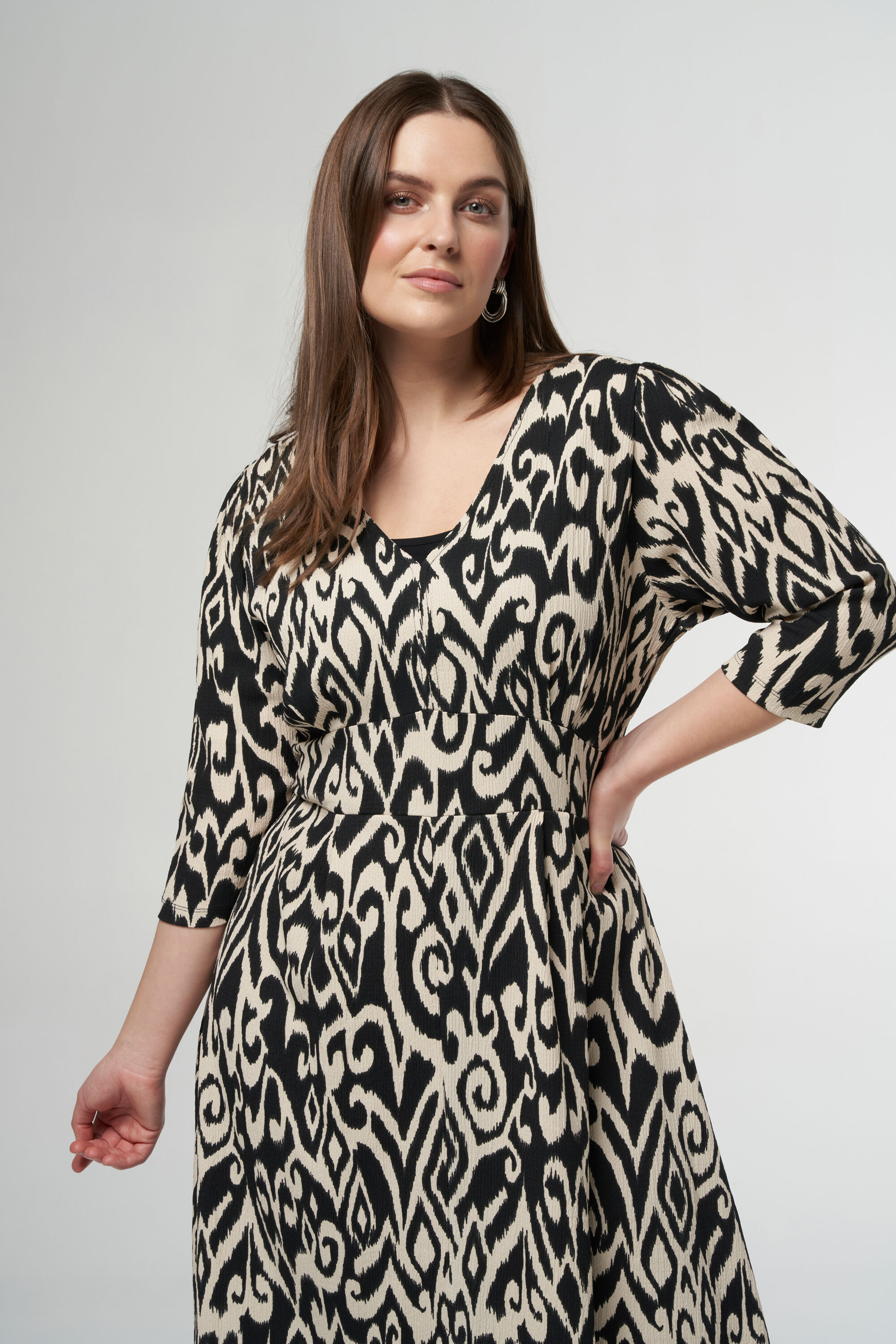 Robe midi &agrave; imprim&eacute; image number 5