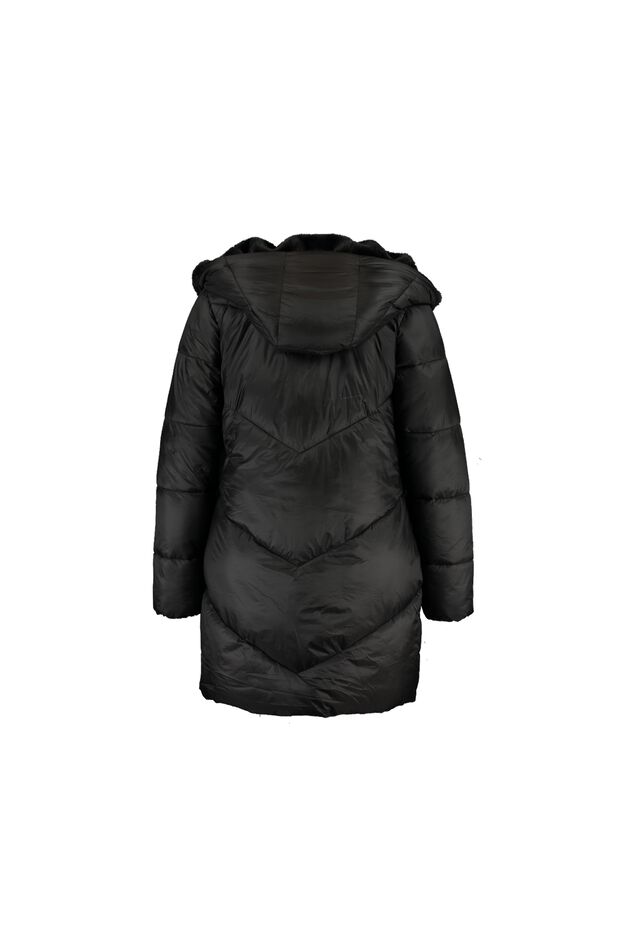 Gewatteerde jas met capuchon image number 2