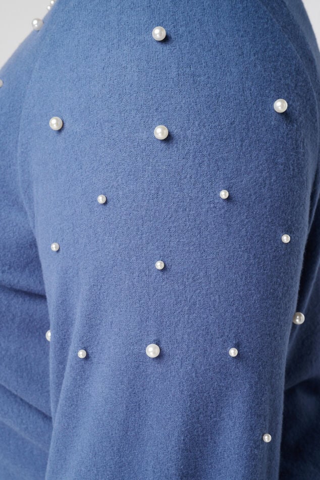 Pull brossé avec imprimé perle image number 6
