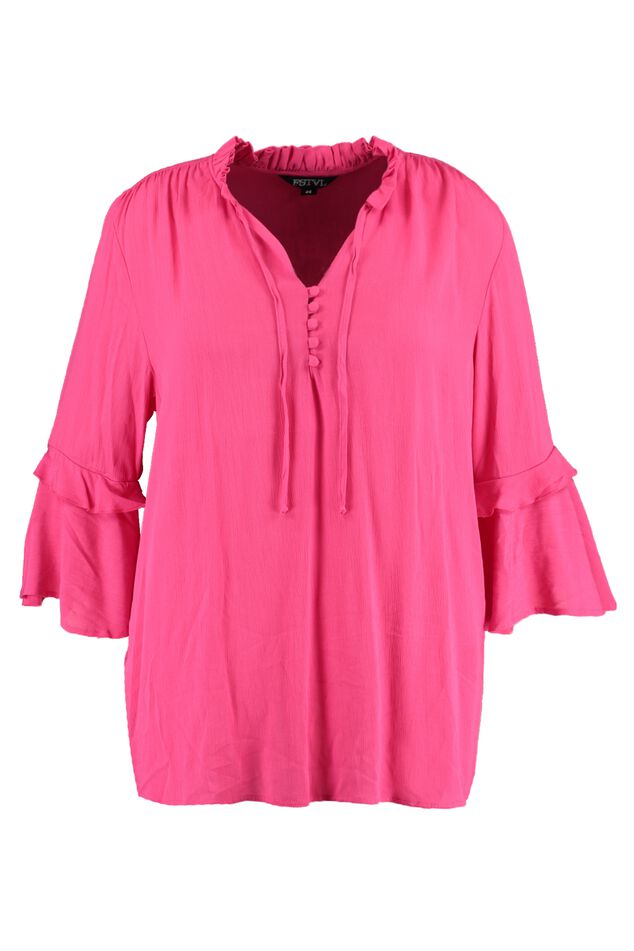 Blouse met volants en knoopjes image number 2