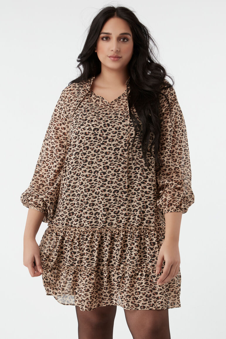 Jurk met animal foil print image number 5
