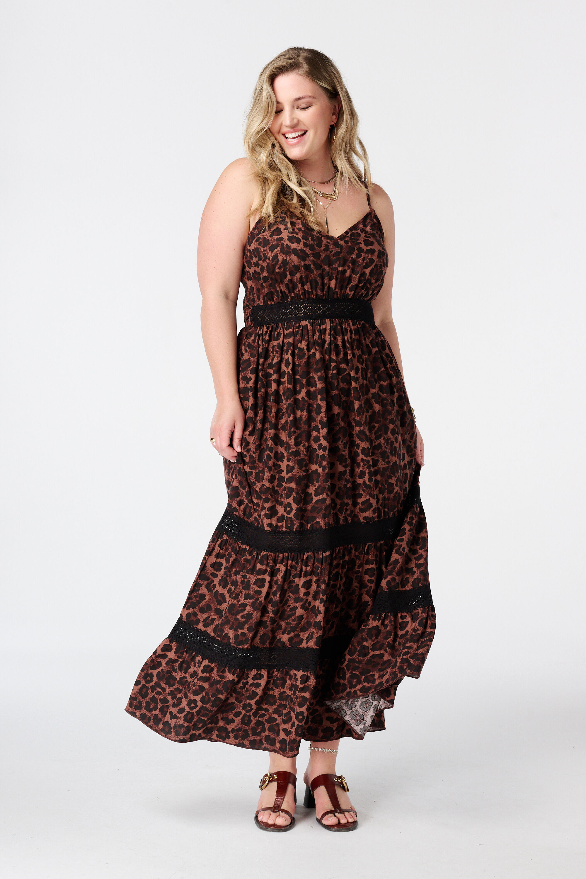 Robe maxi &agrave; imprim&eacute; image number 5