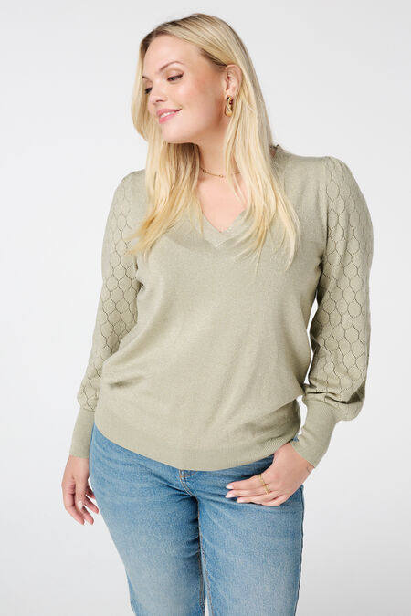 Pull avec lurex et détails sur les manches Pull avec lurex et détails sur les manches