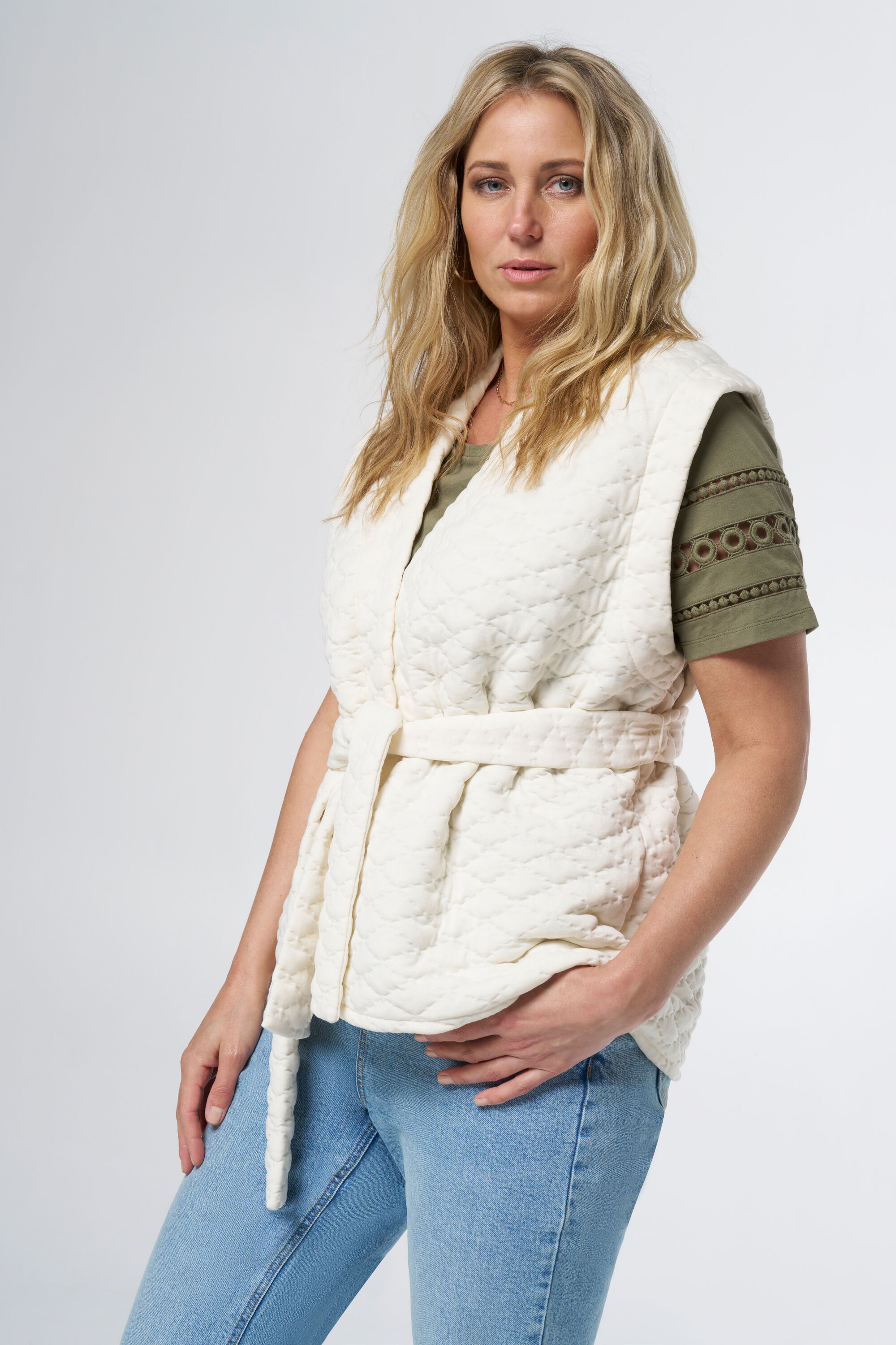 Gilet ample avec ceinture image number 5