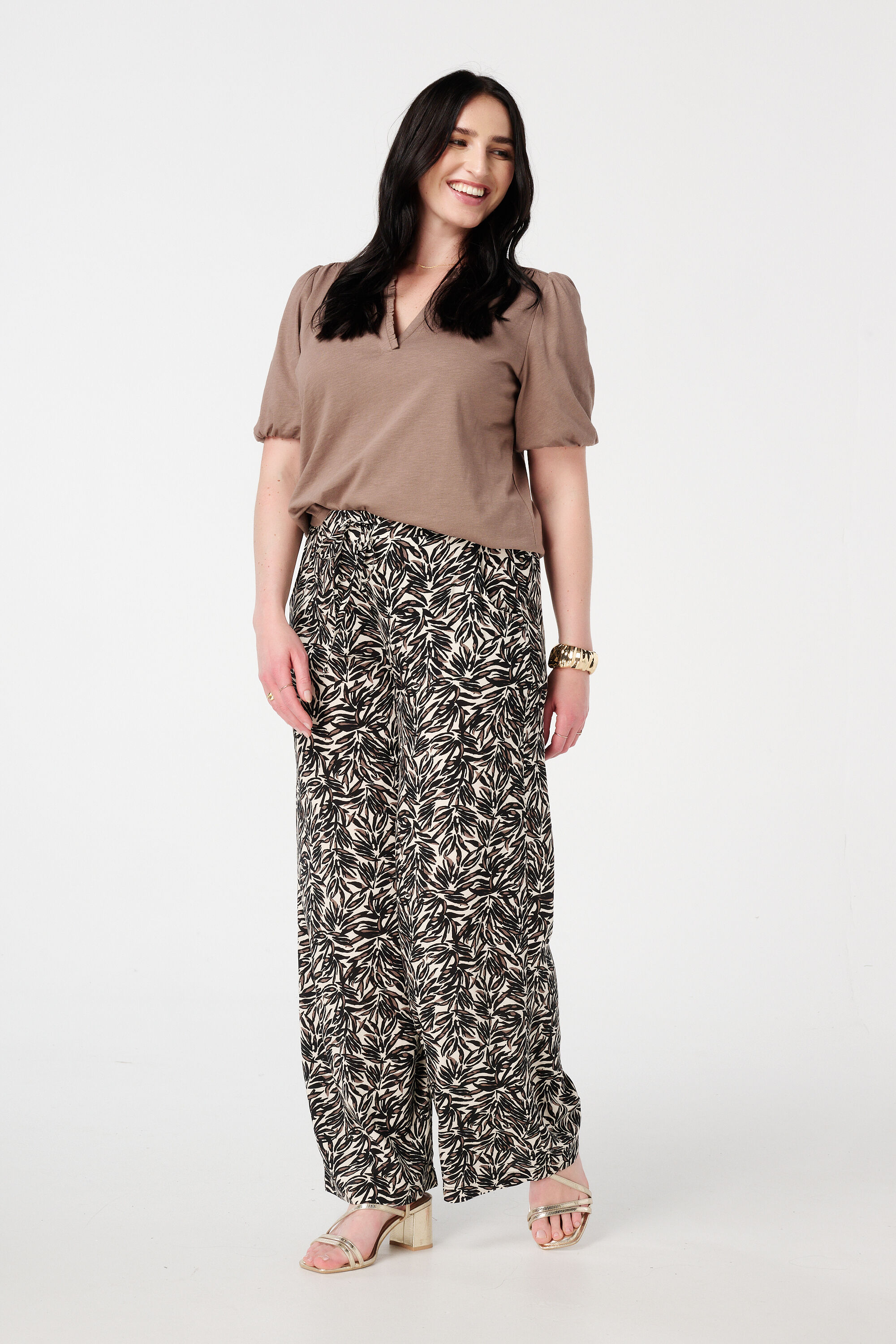 V-hals top met ruches image number 5