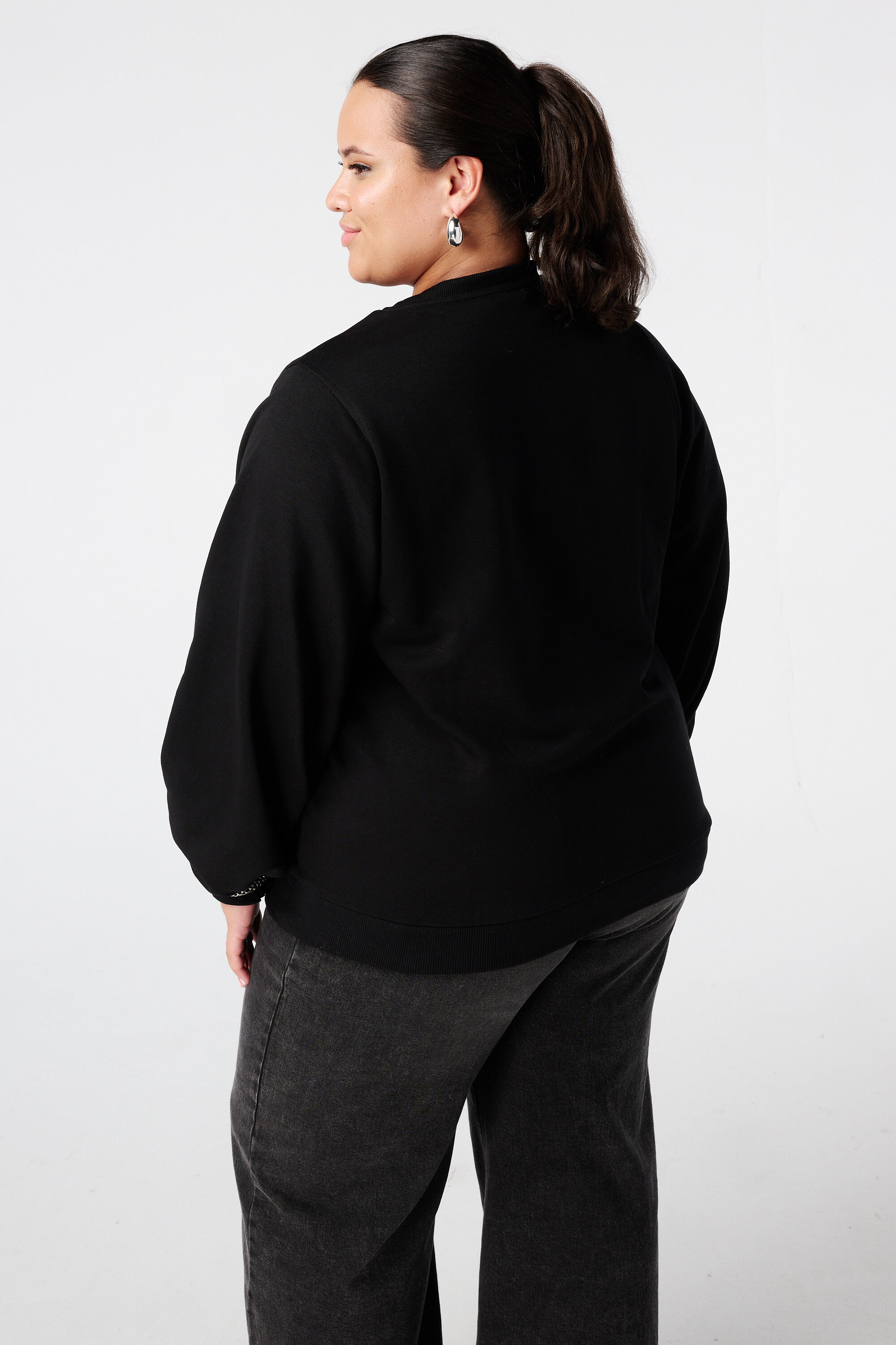 Sweater met glitter tekst image number 3