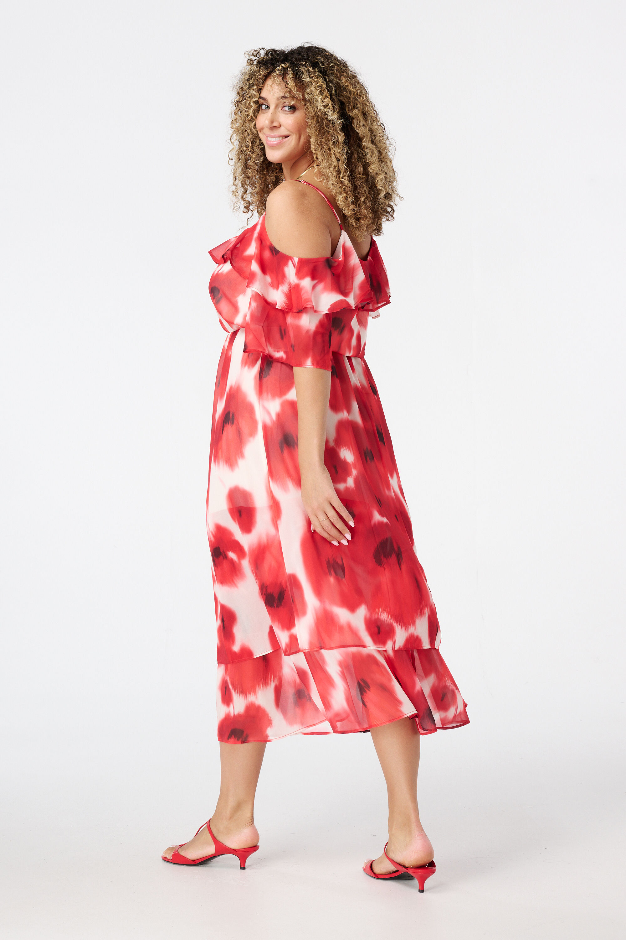 Robe midi imprim&eacute;e image number 3