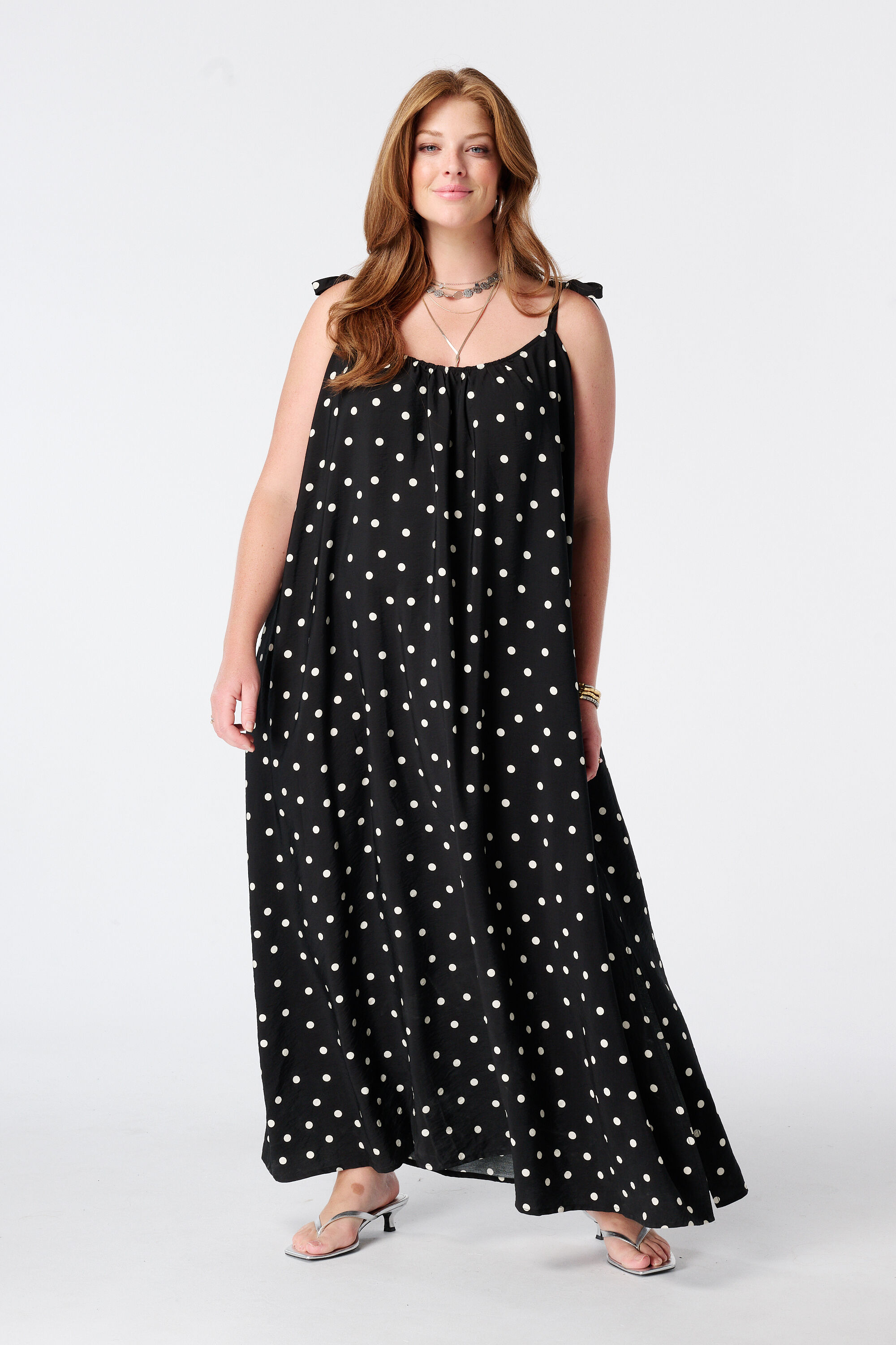 Maxi polka dot jurk image number 0