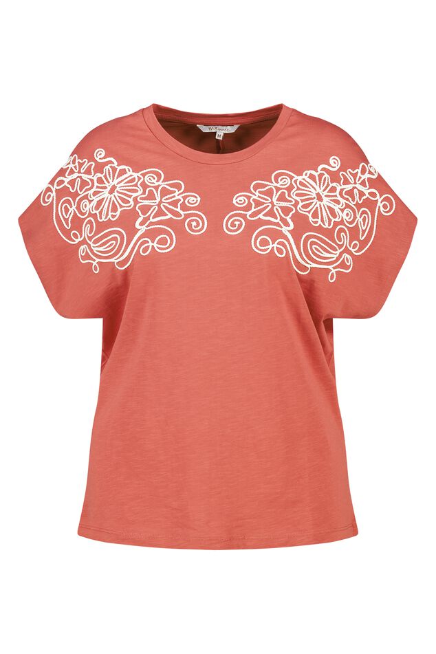 T-shirt met borduursel image number 1