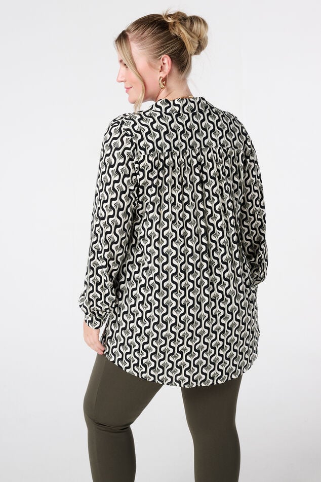 Oversized blouse met print image number 3