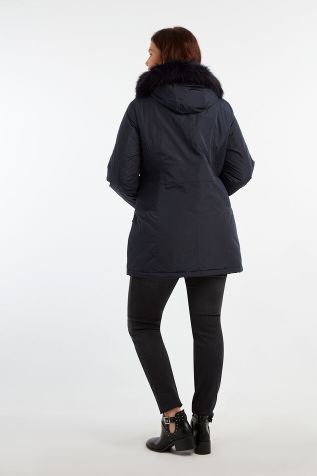 Parka met imitatiebontkraag image number 4