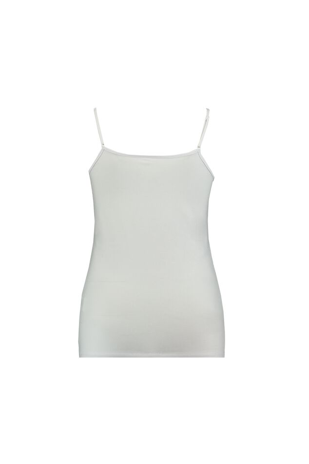 Katoenen singlet met spaghettibandjes image number 2