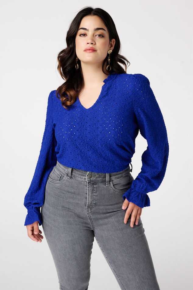 Top met broderie image number 0