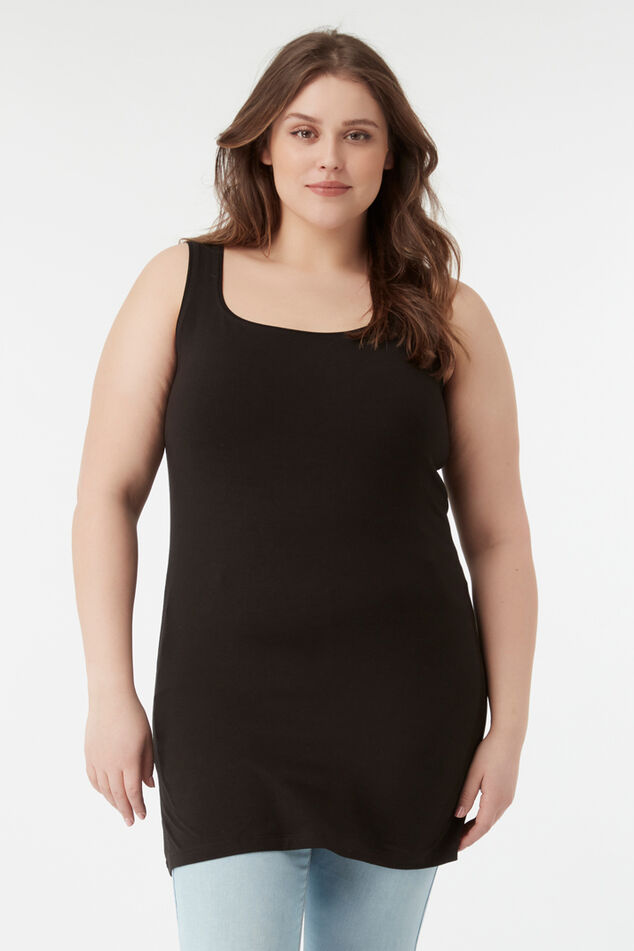 Lange singlet van katoen image number 5