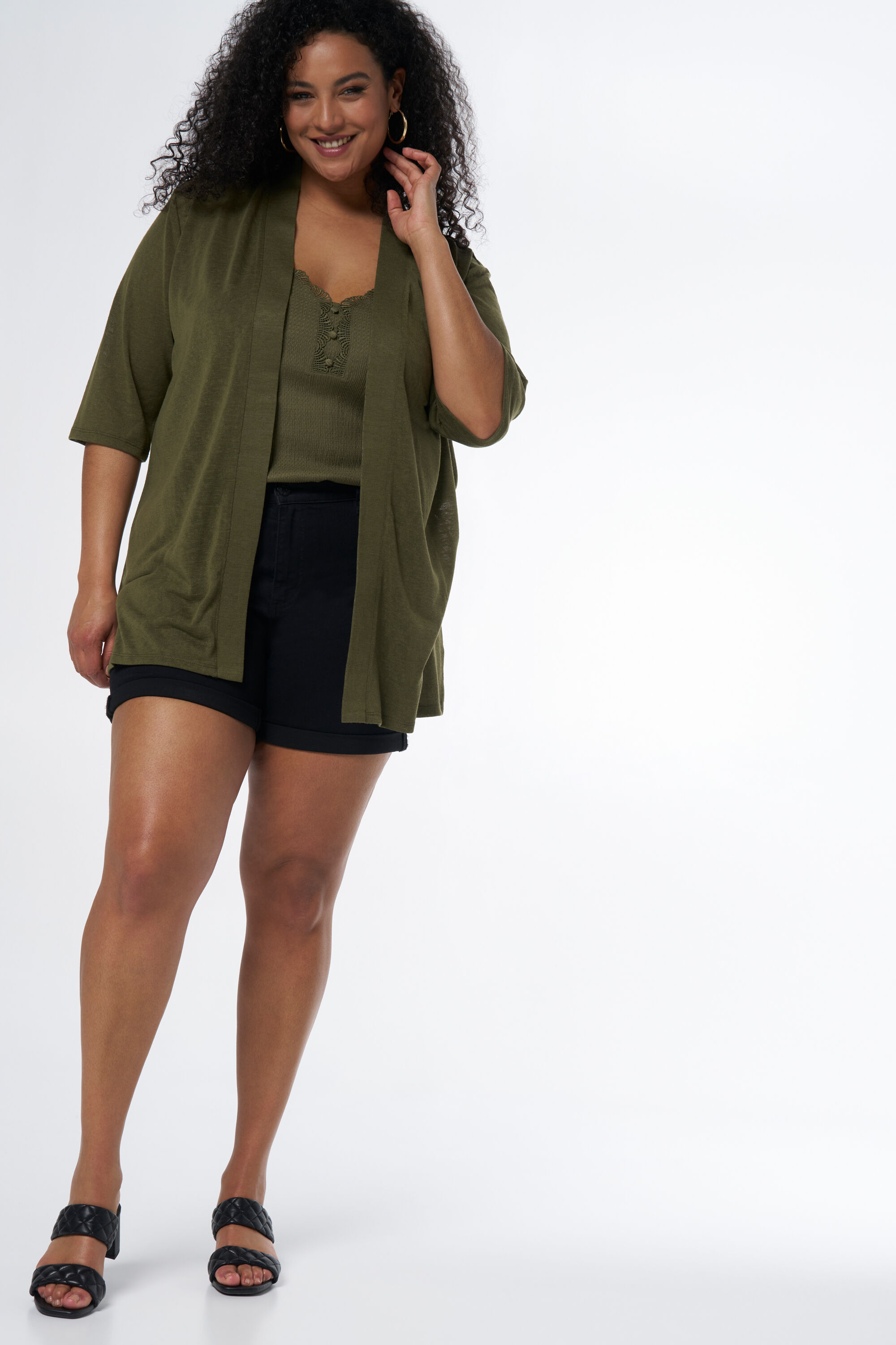 Cardigan &agrave; manches trois-quarts image number 5