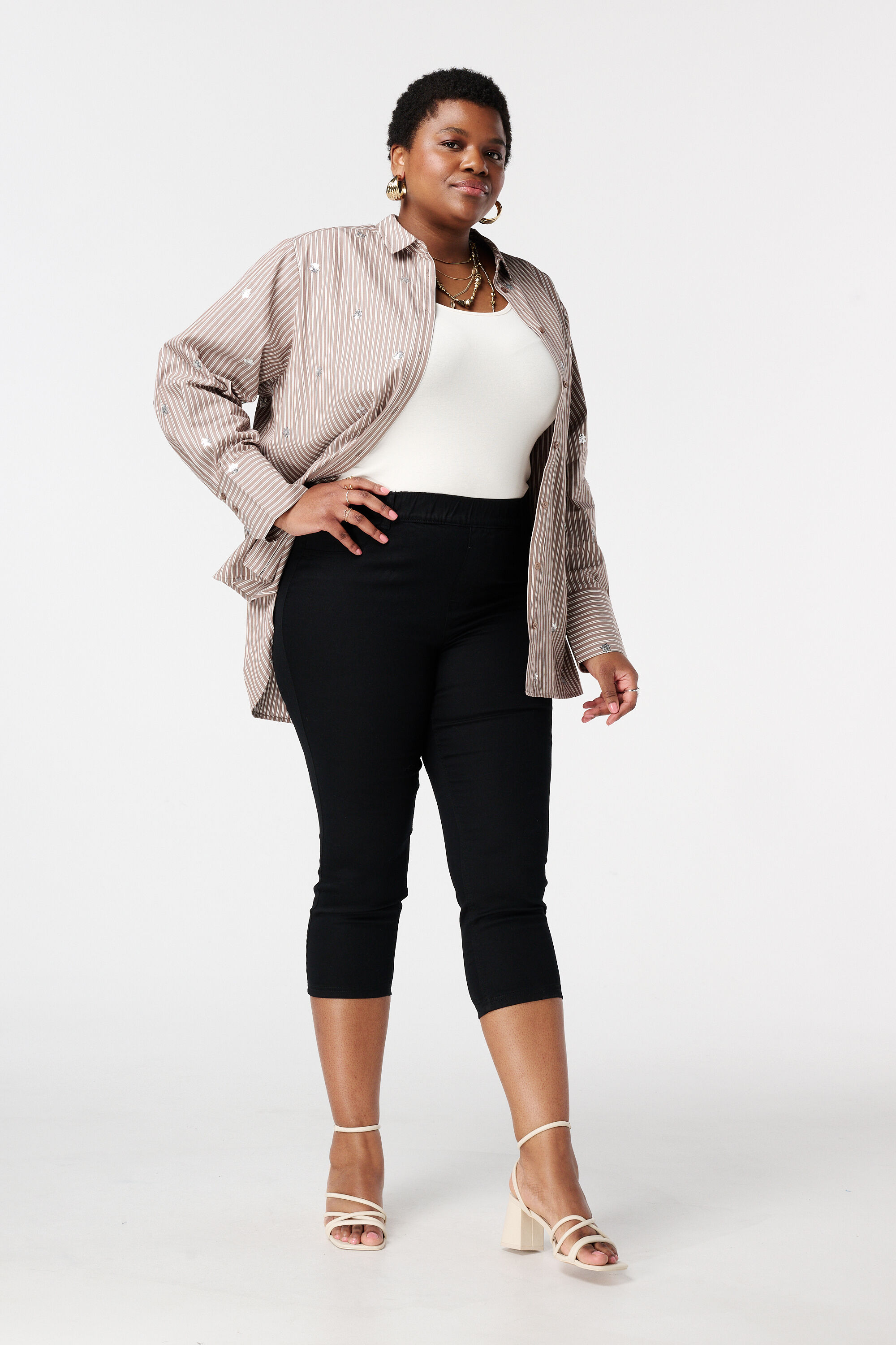 Tregging met denim look