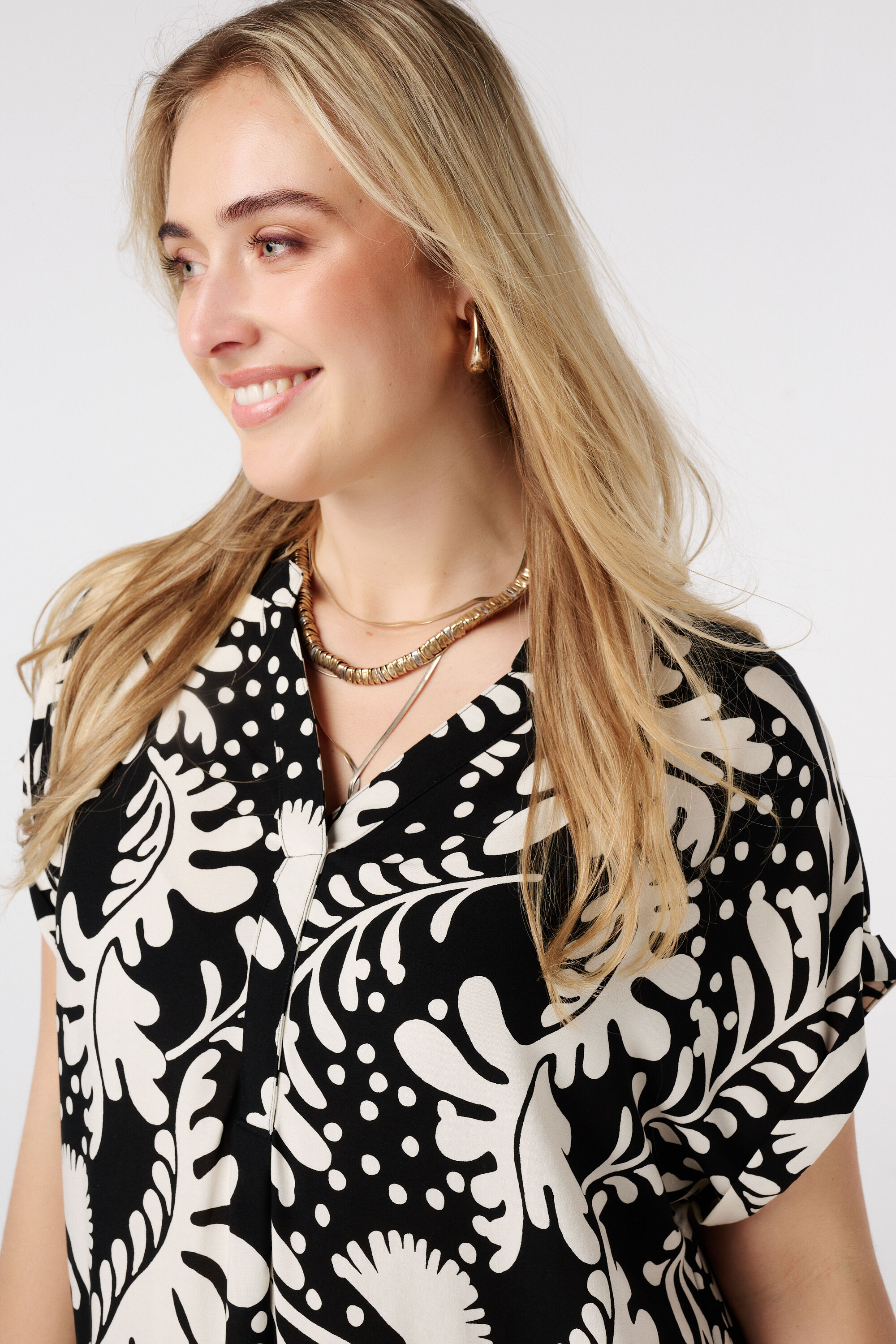 Jurk met v-hals image number 4