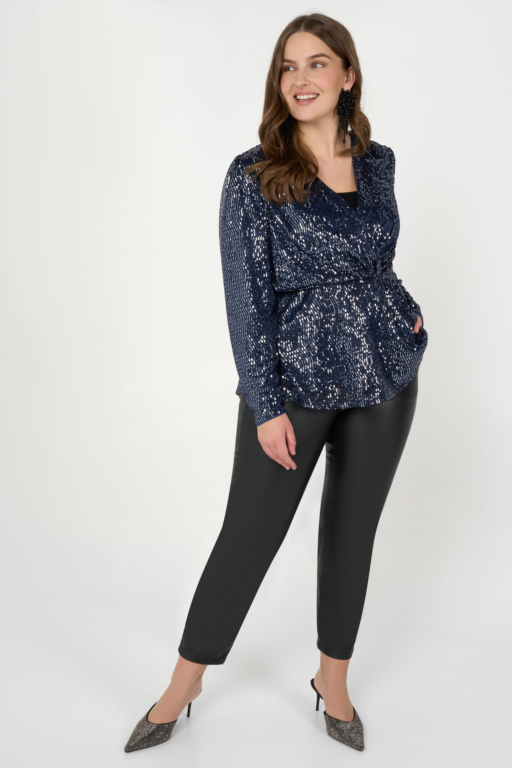 Flared top met pailletten image number 0