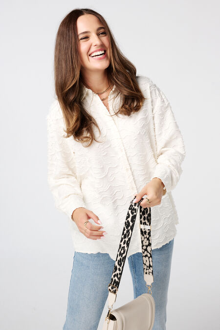 Blouse oversize en tissu structuré Blouse oversize en tissu structuré