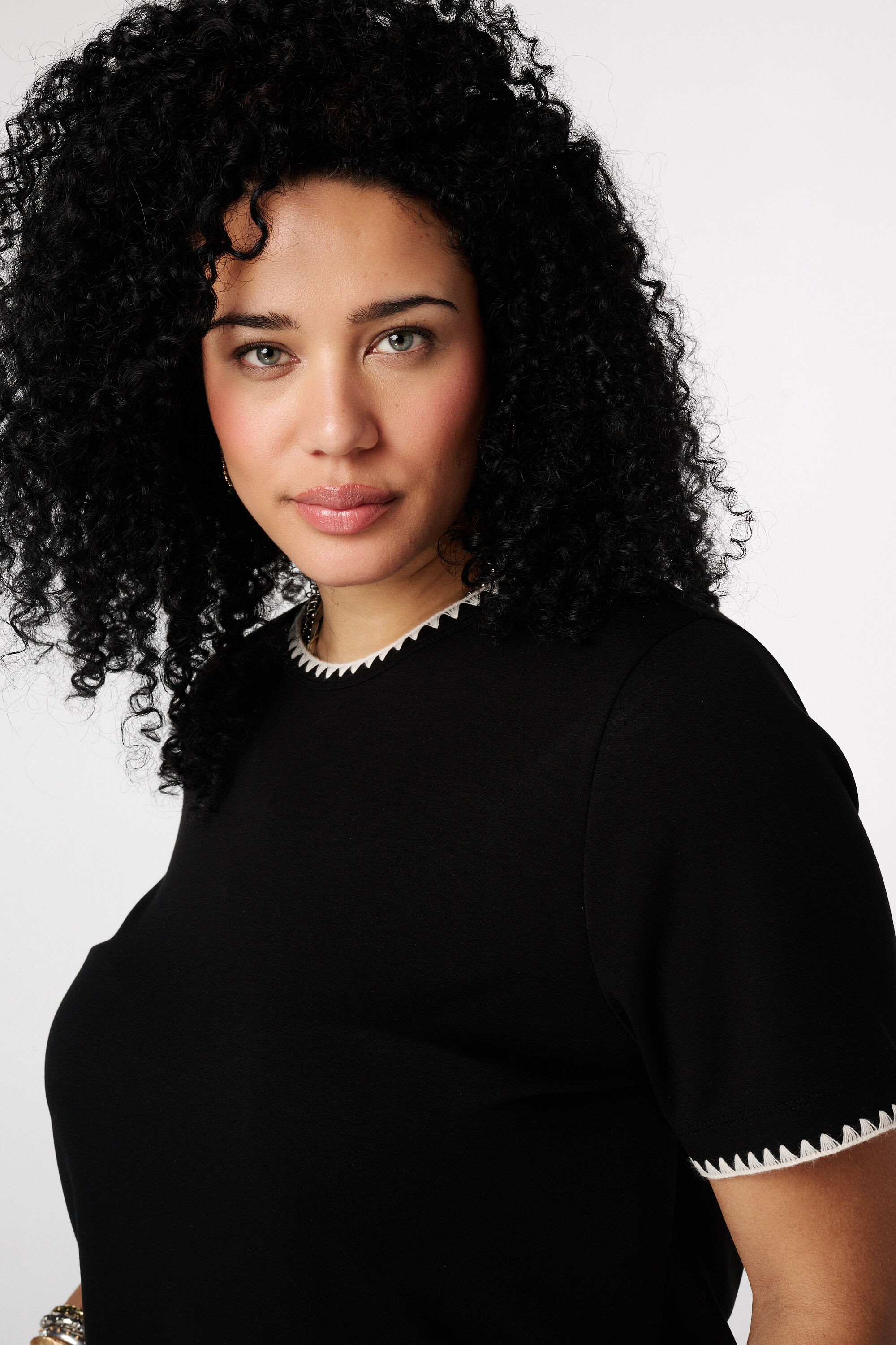 T-shirt met sierranden image number 4