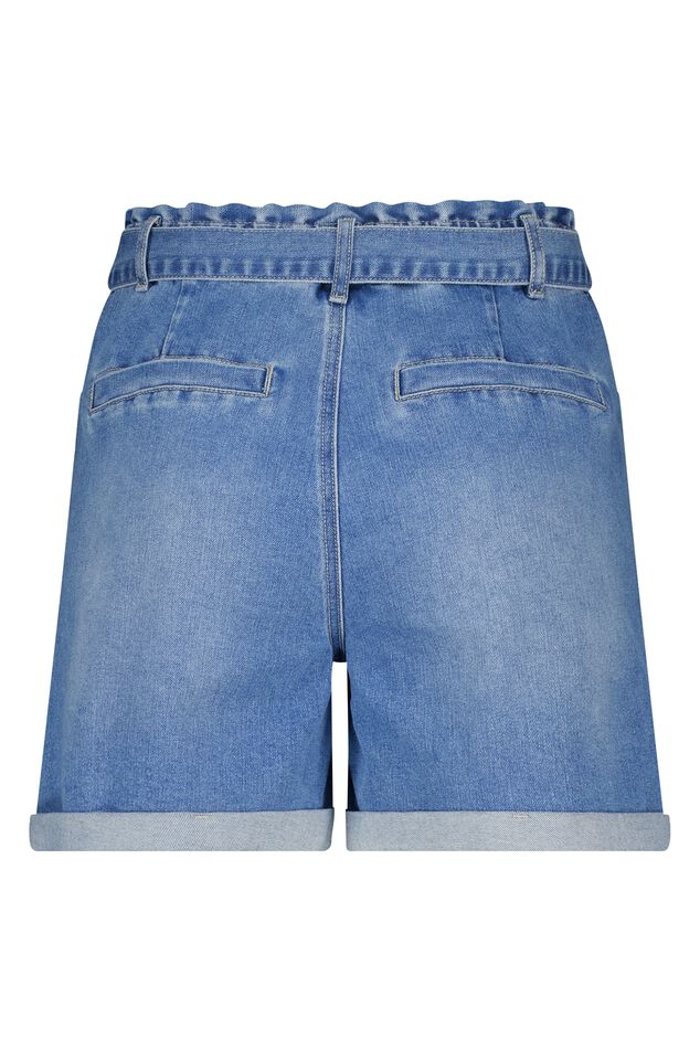Denim shorts met ceintuur image number 2