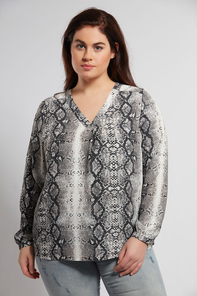 Blouse avec imprimé serpent  image number 3