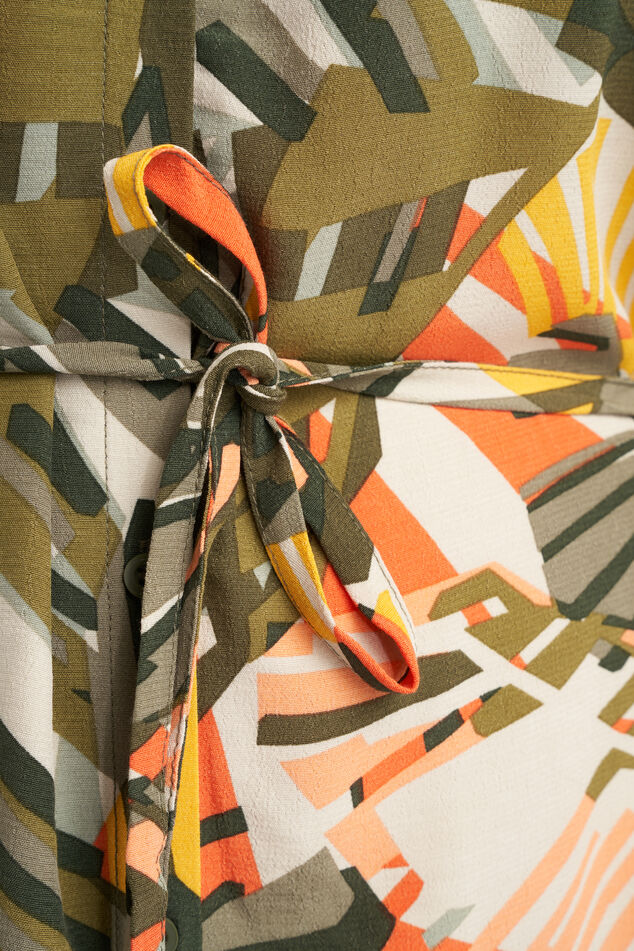 Maxi jurk met strikceintuur image number 5