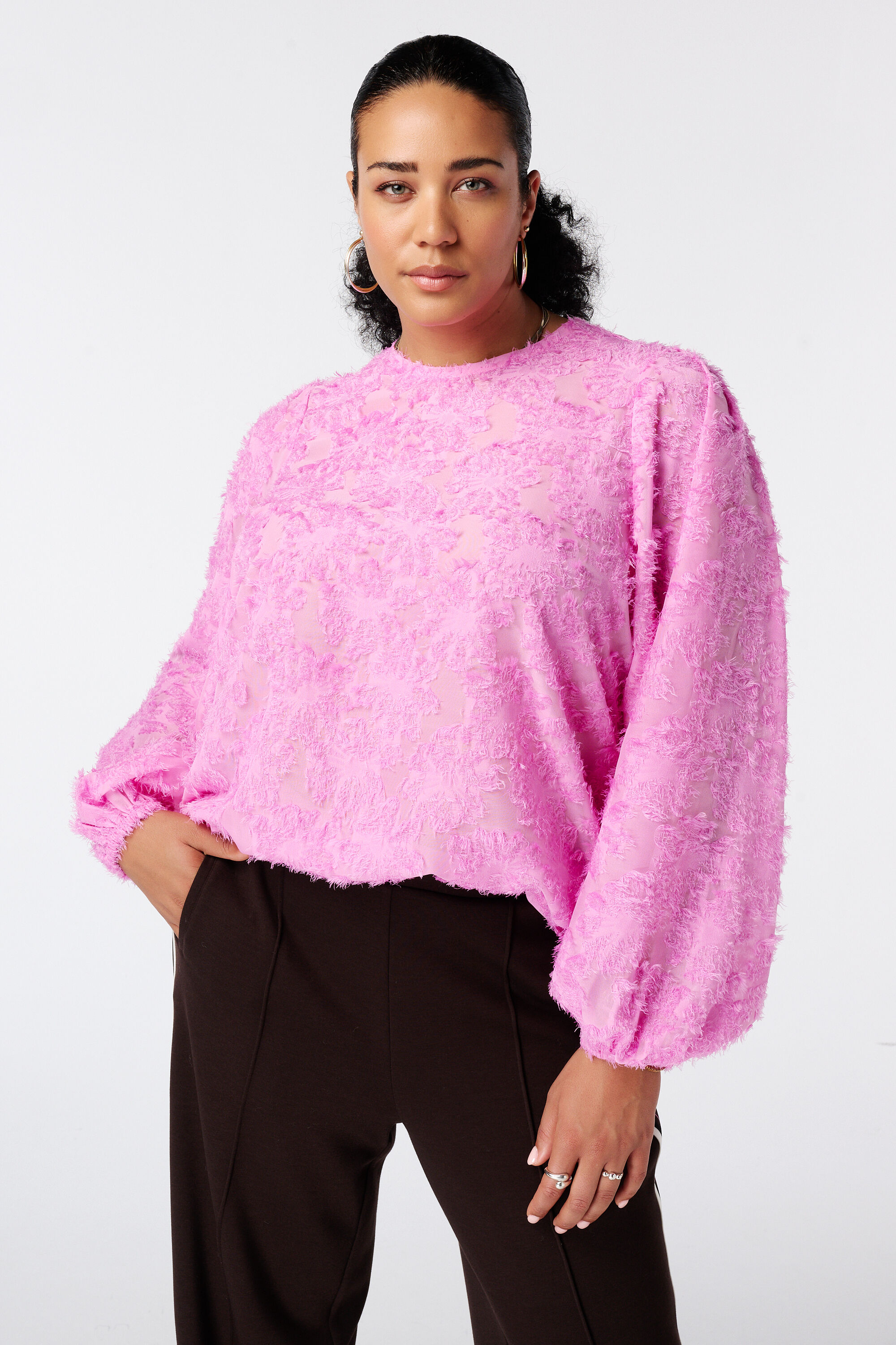 Blouse met ballonmouwen image number 0