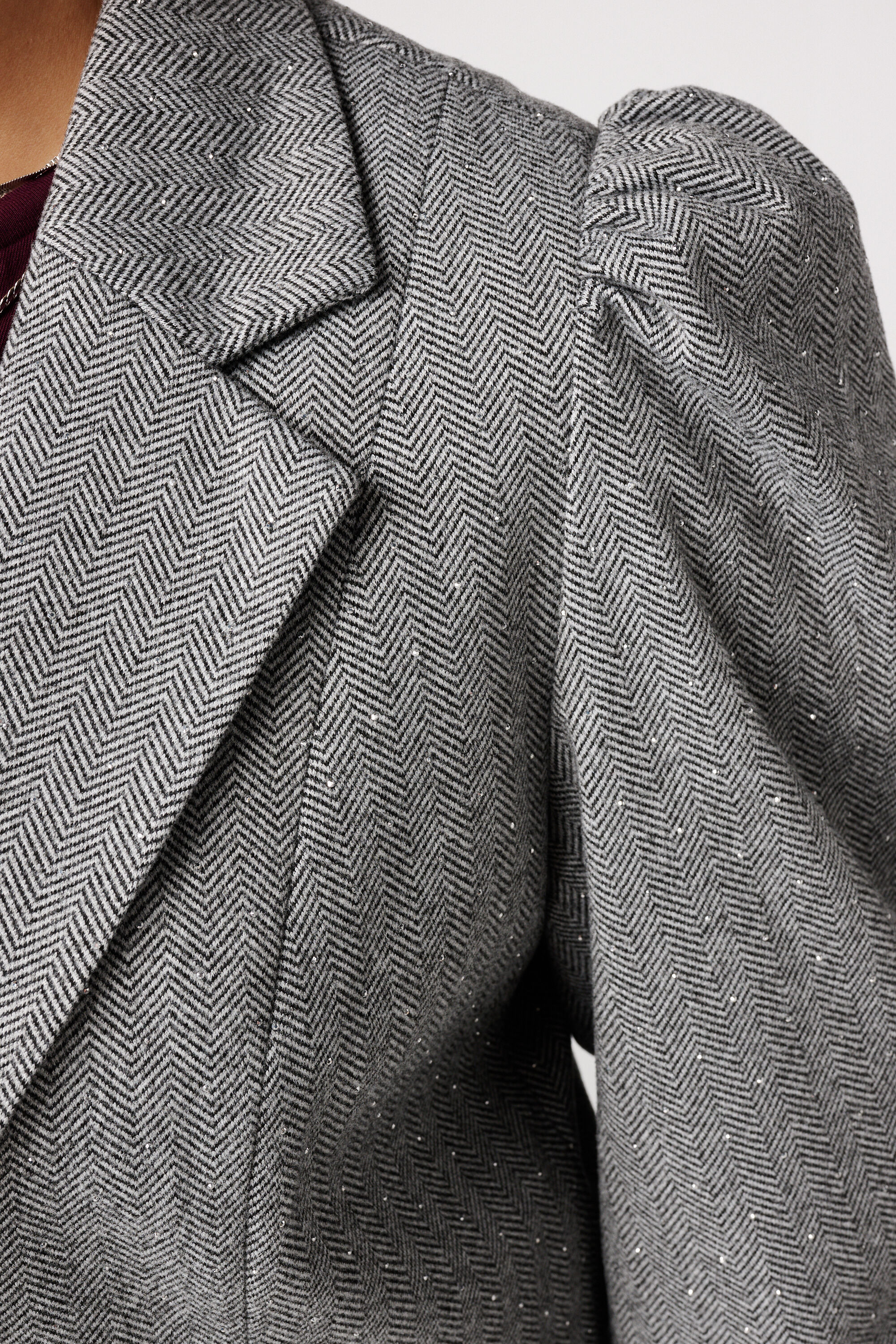 Blazer avec lurex et manches courtes bouffantes image number 6