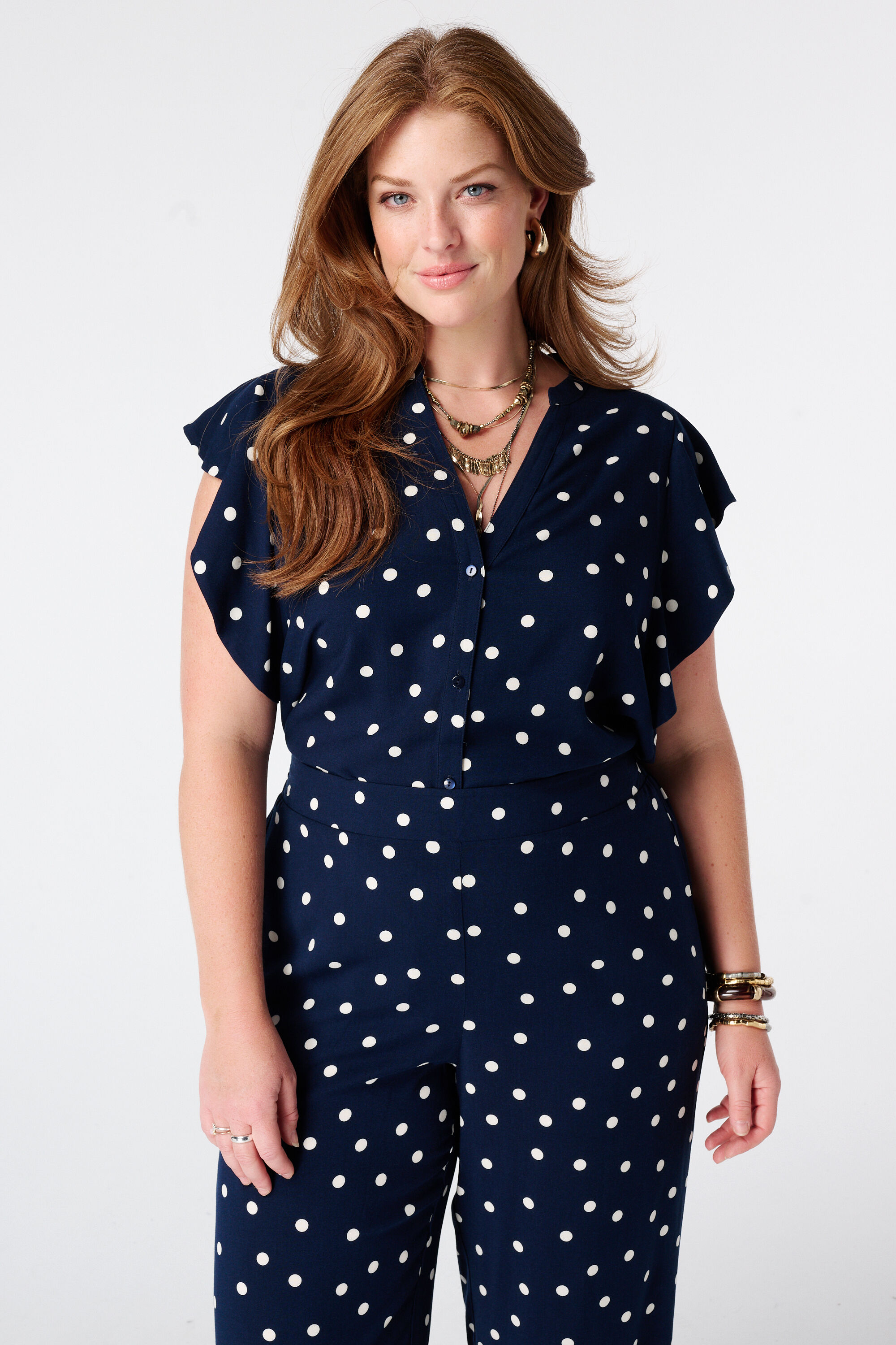 Blouse met polka dot