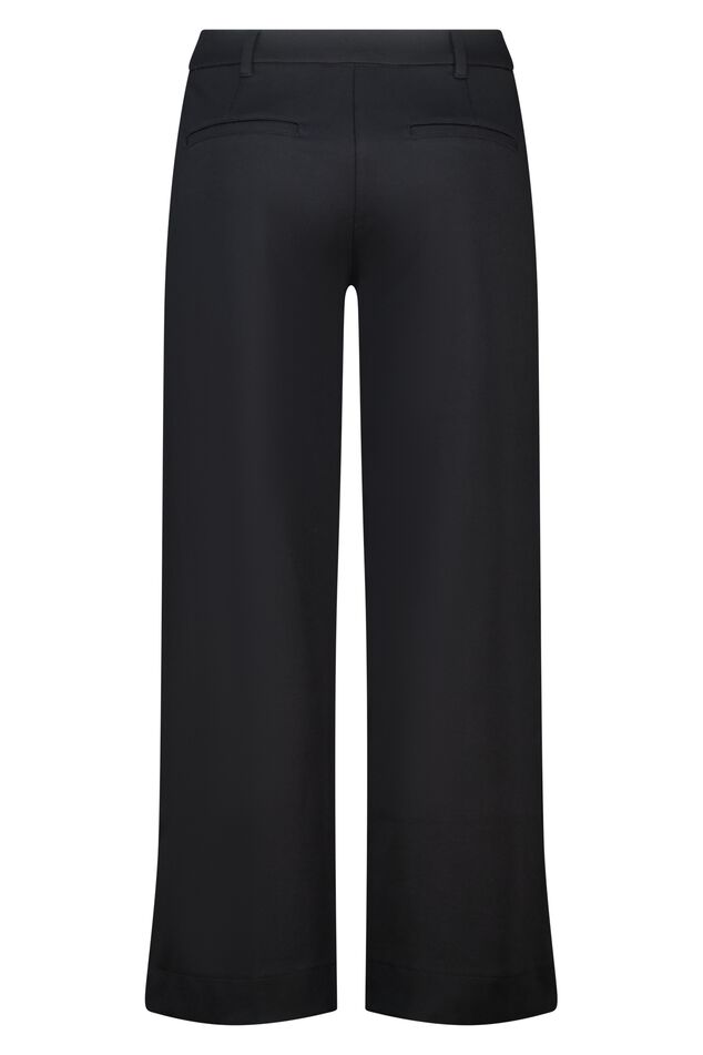 Wide leg pantalon met stretch en zijstreep image number 2