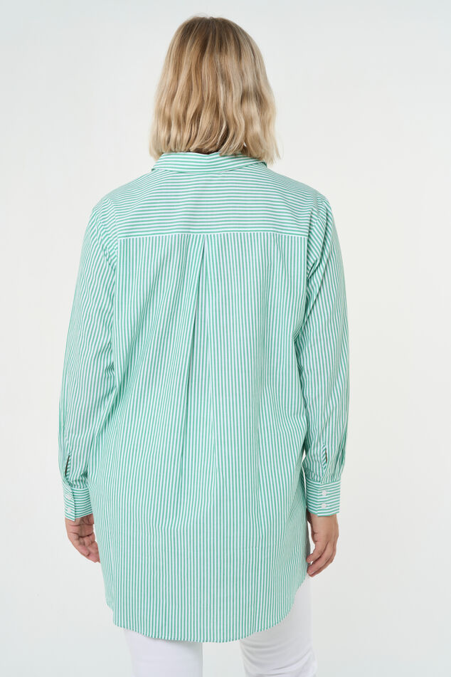 Ruimvallende blouse met strepen image number 3