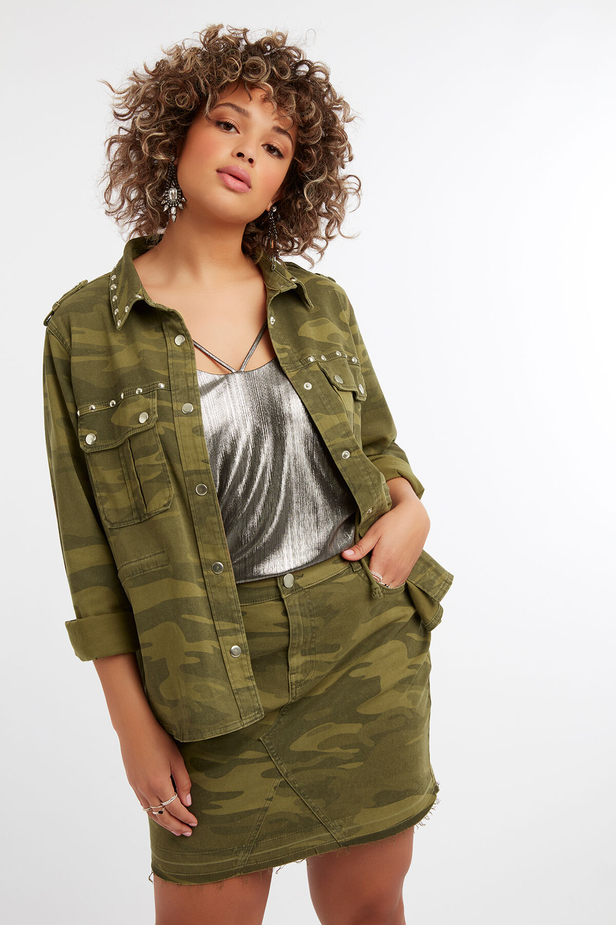 Rok met camouflage print image number 7