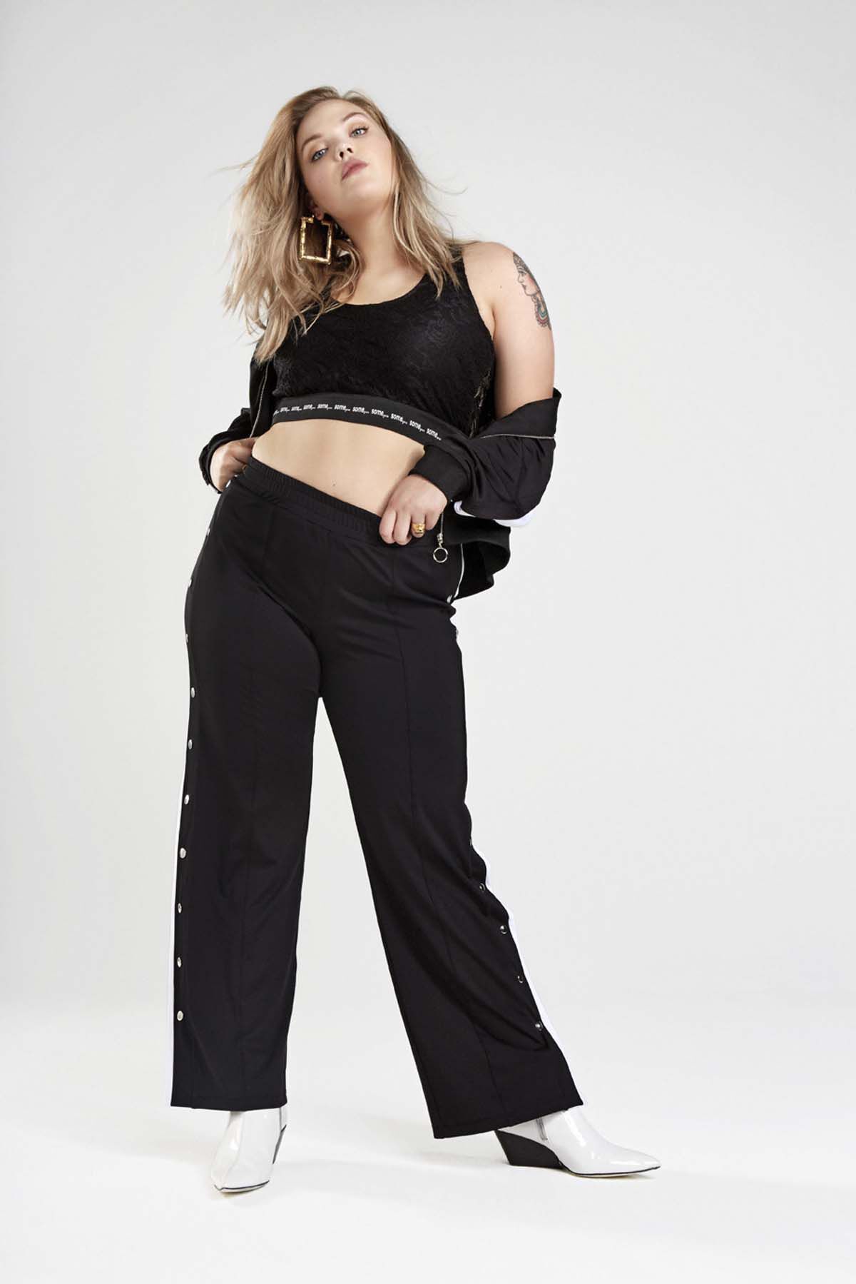 Jogging avec new arrivals bouton pression