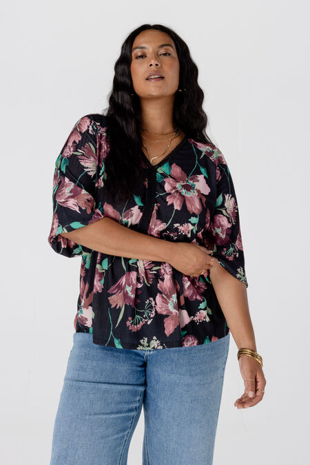 Peplum top met print Peplum top met print