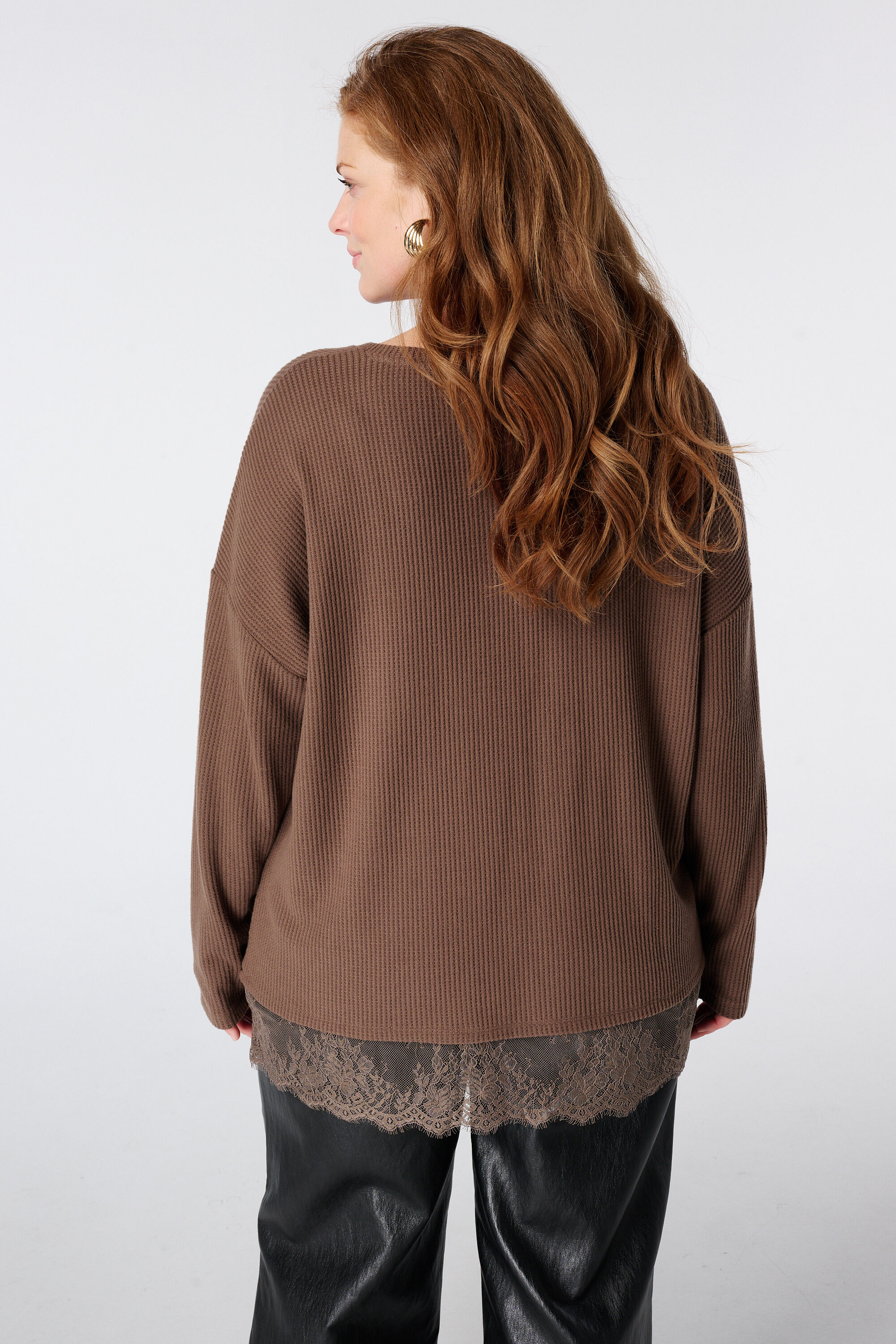Rib top met kant image number 3