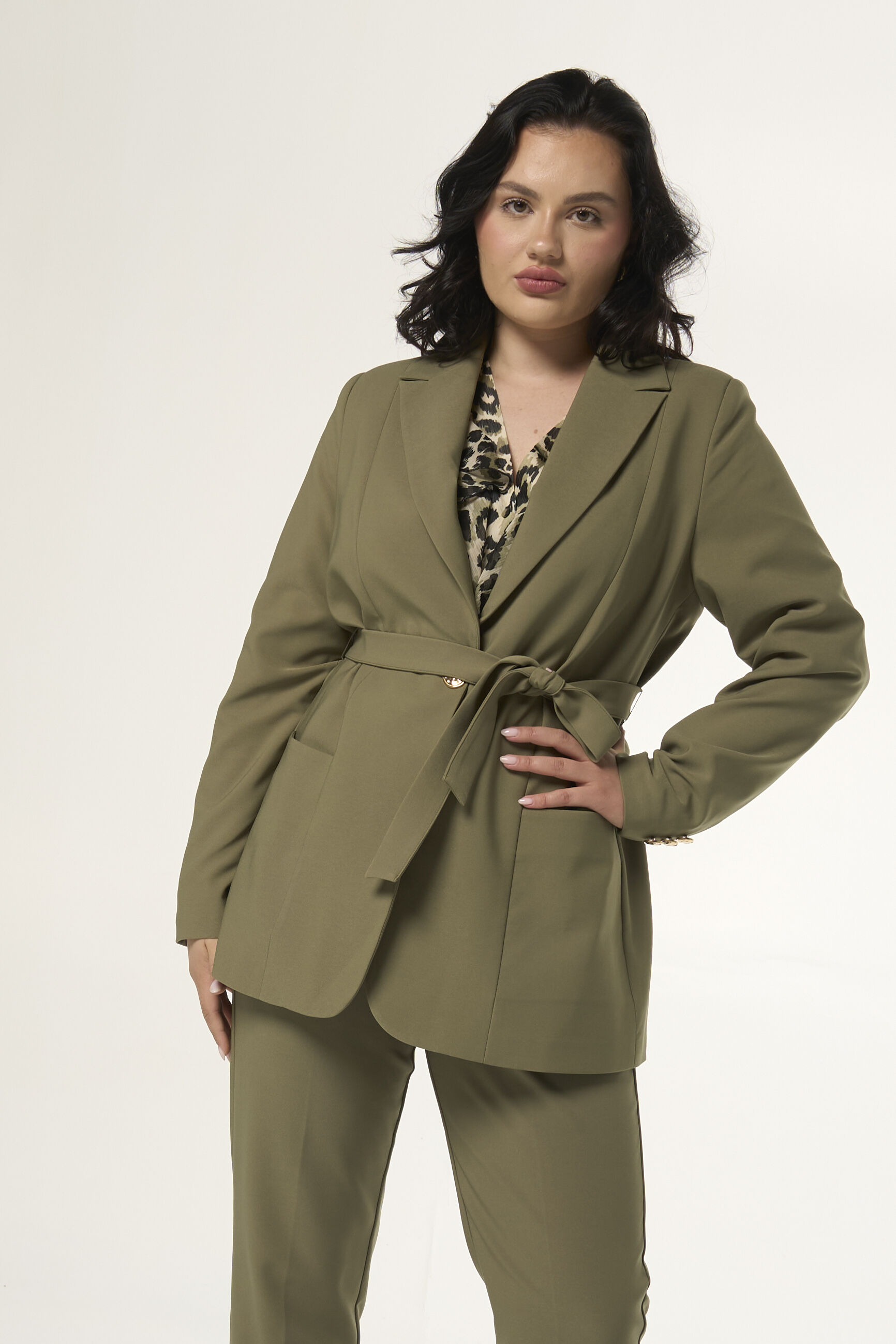 Blazer met ceintuur image number 5