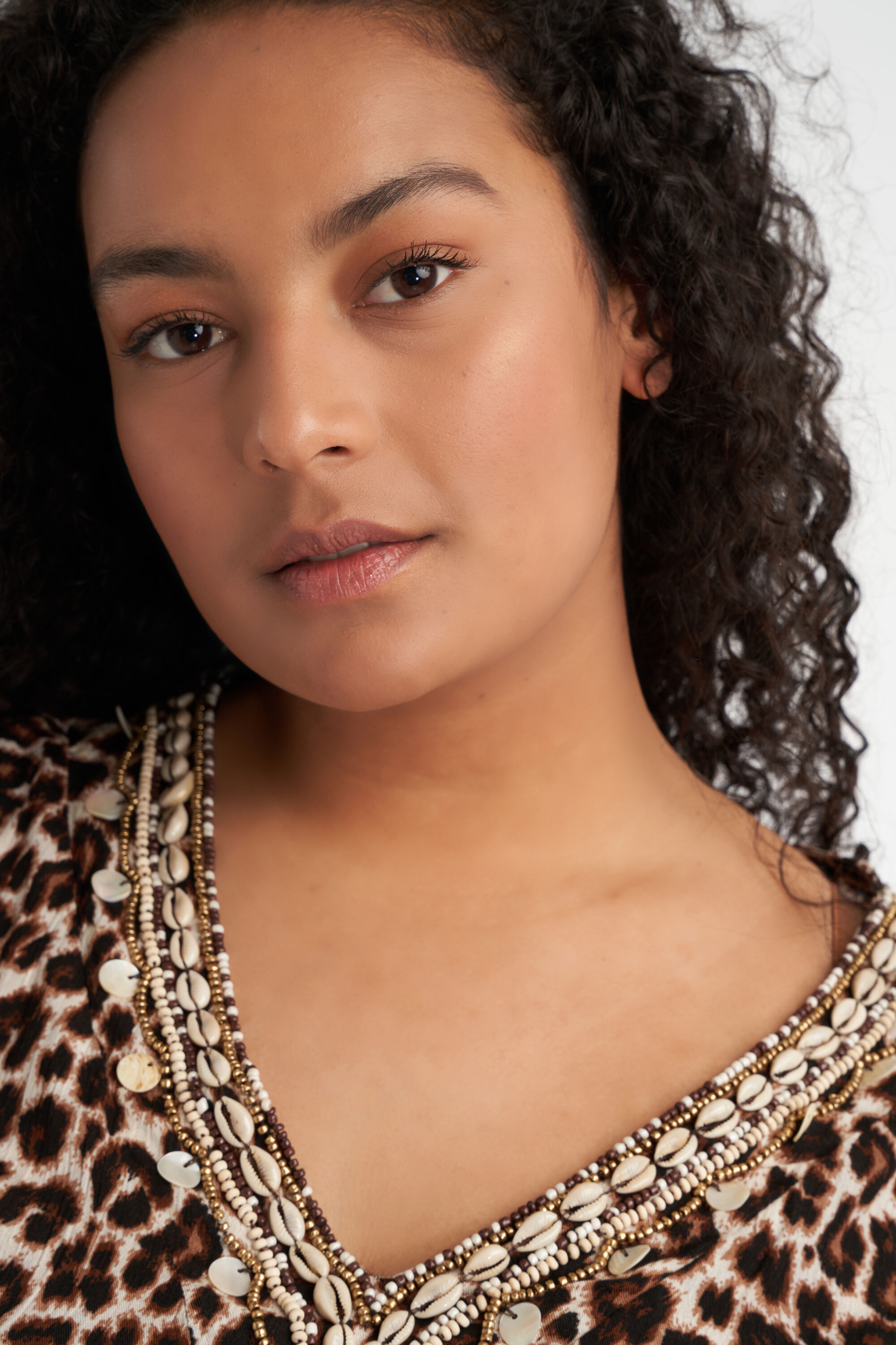 Robe longue &agrave; imprim&eacute; l&eacute;opard image number 5