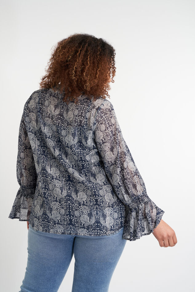 Chemisier avec des manches à volants image number 3