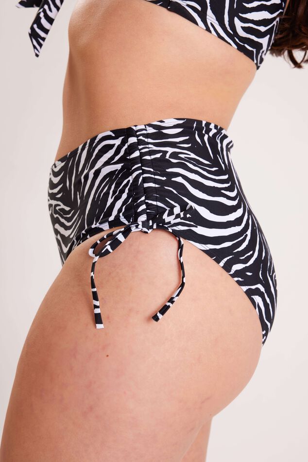 High waisted bikini broekje met print image number 6