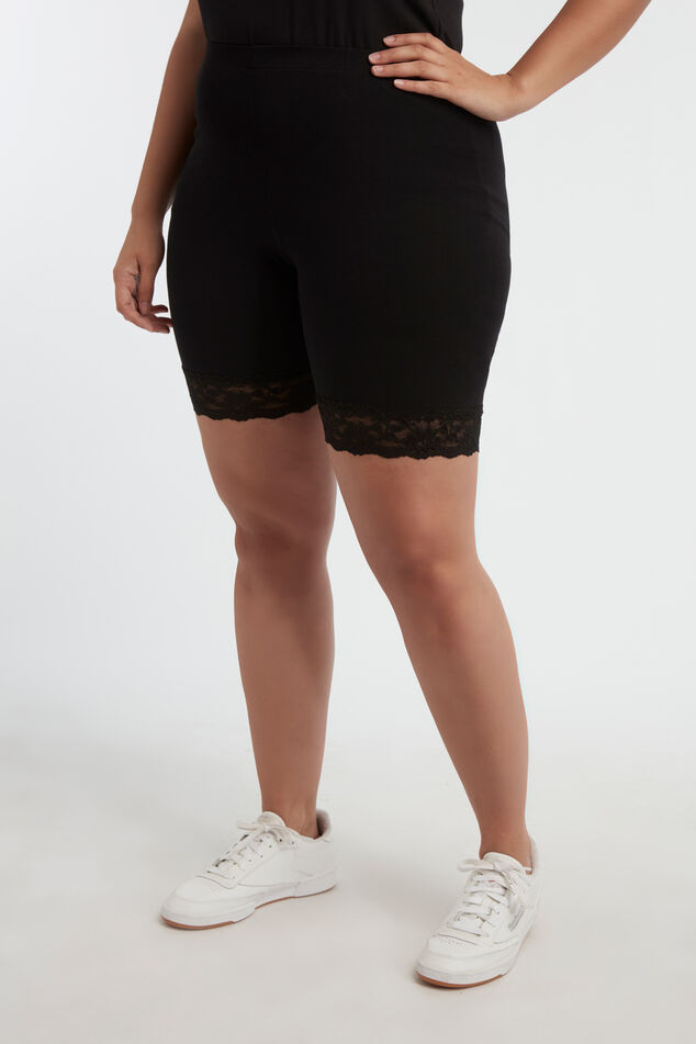 2-pack Korte legging met kant image number 0