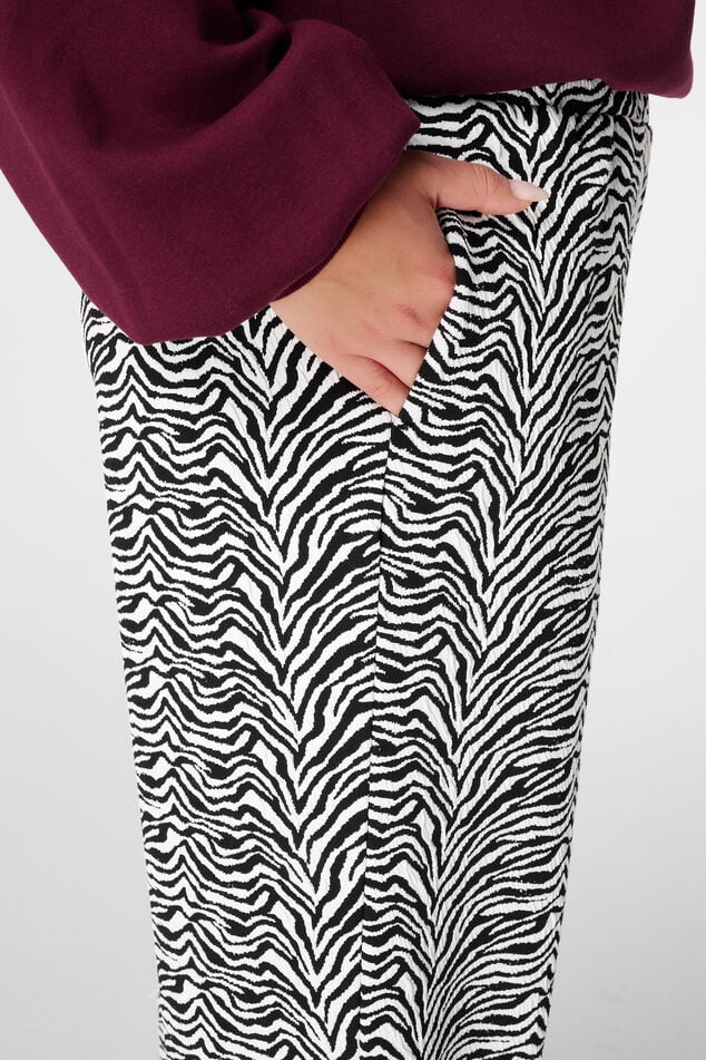 Pantalon large à imprimé zèbre image number 4