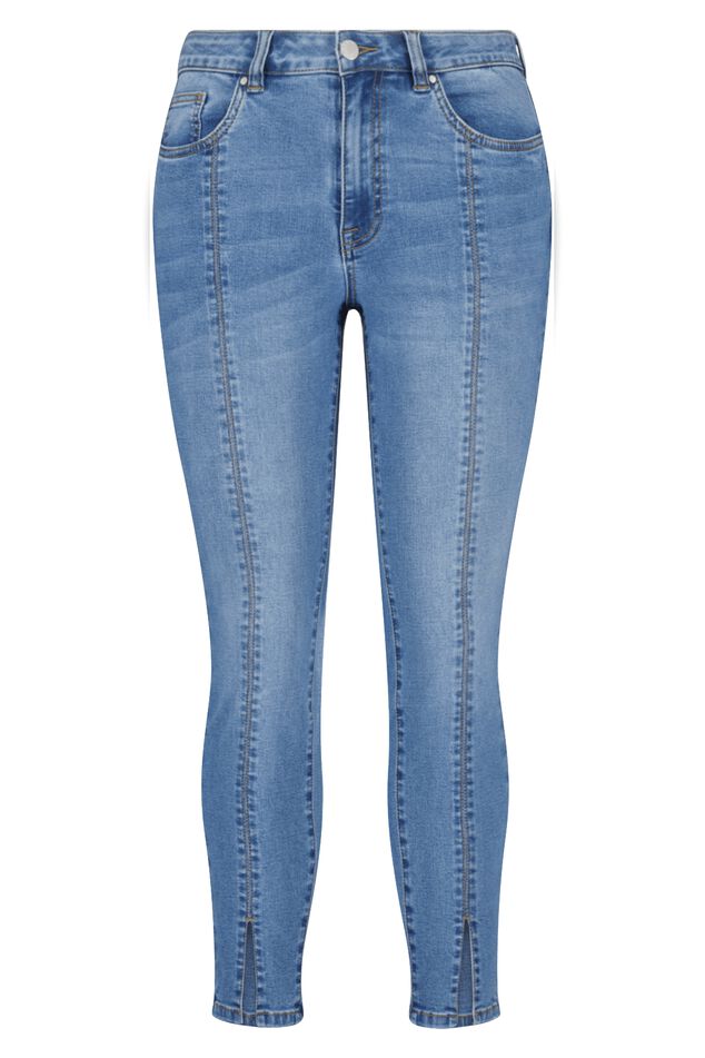Skinny jeans met split details image 2