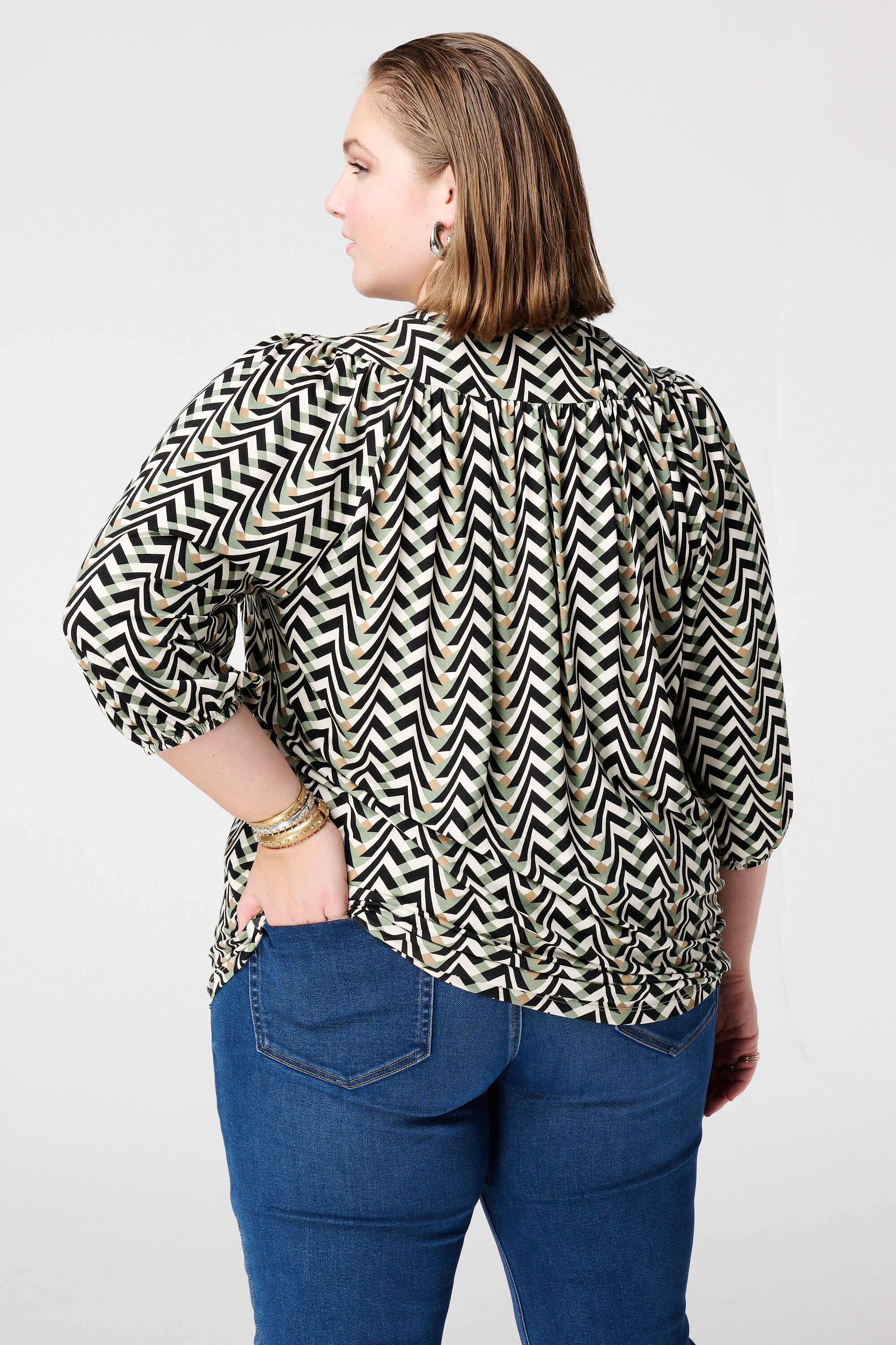 Top en jersey &agrave; imprim&eacute; image number 3