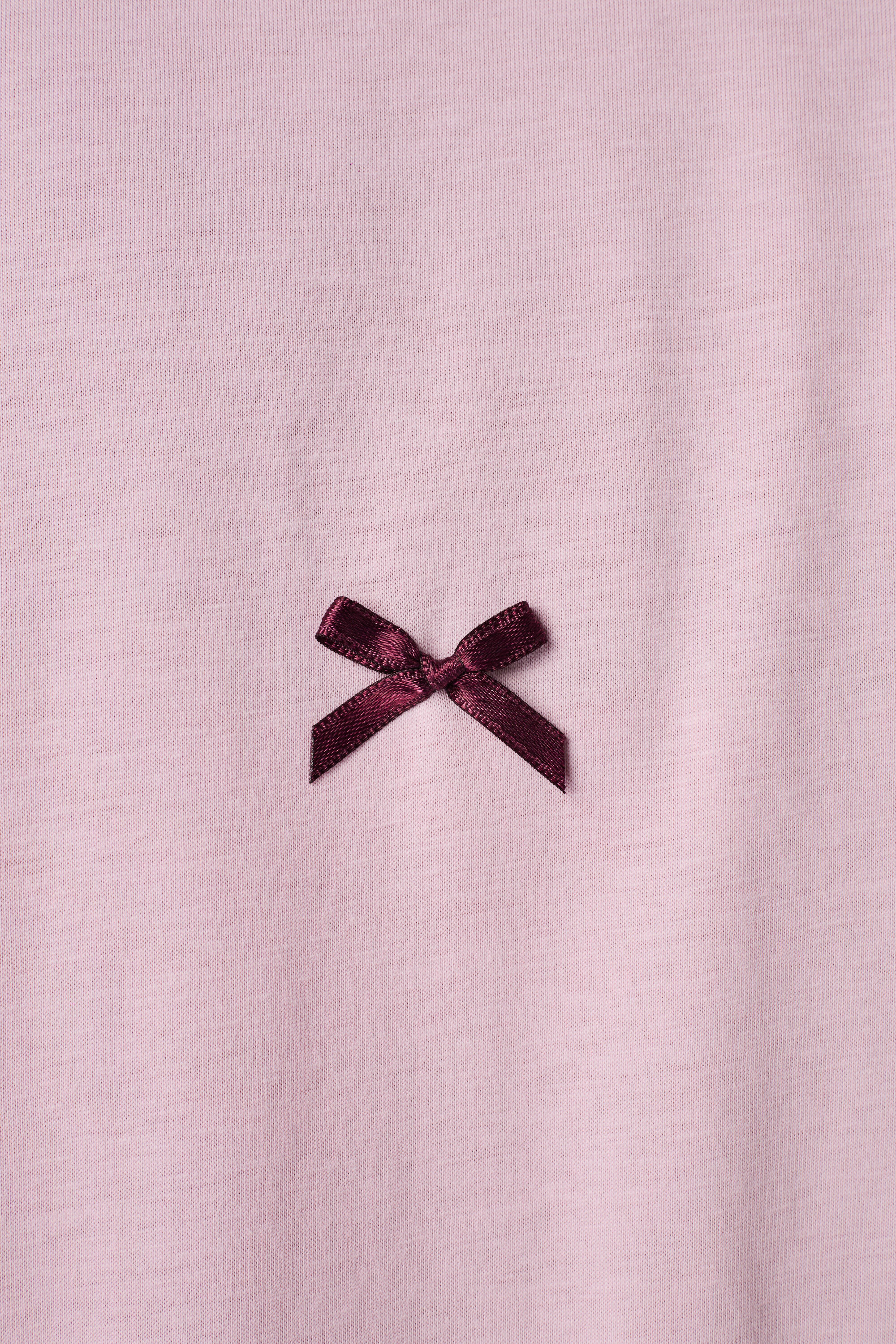 T-shirt met satijnen strikjes image number 6