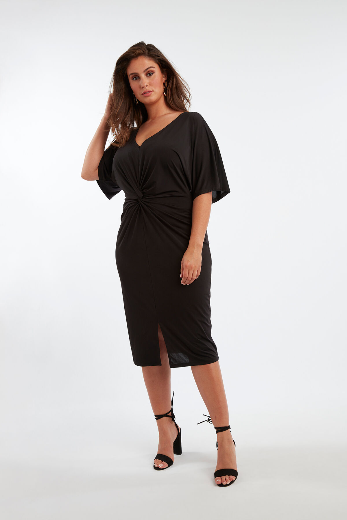 Jurk met V-hals image number 3