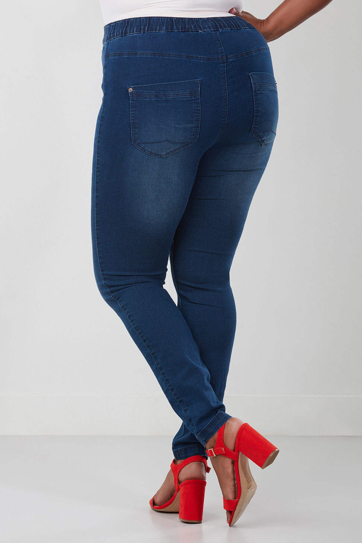 Slim fit denim tregging POPPY image number 3