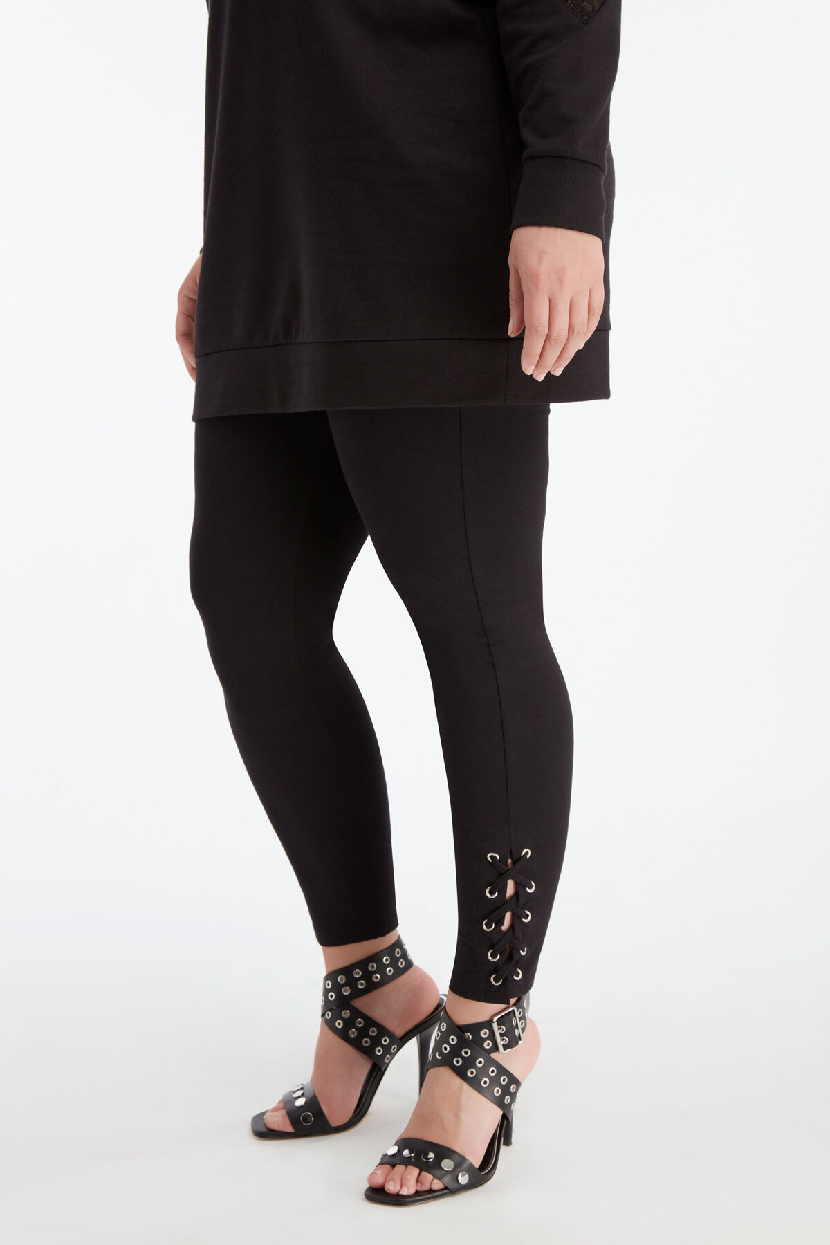 Legging met rijgdetail image number 4