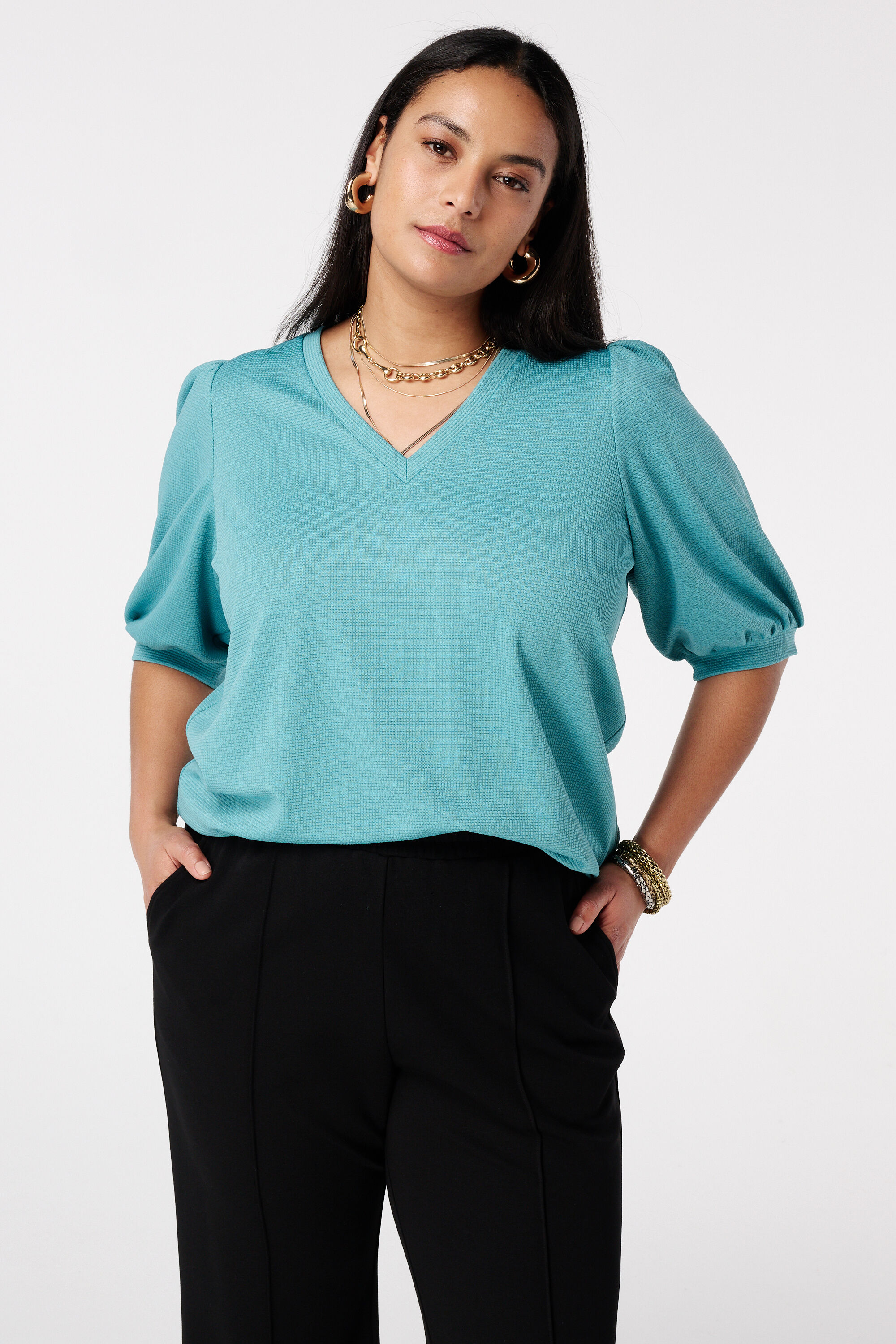 Top &agrave; manches bouffantes image number 0