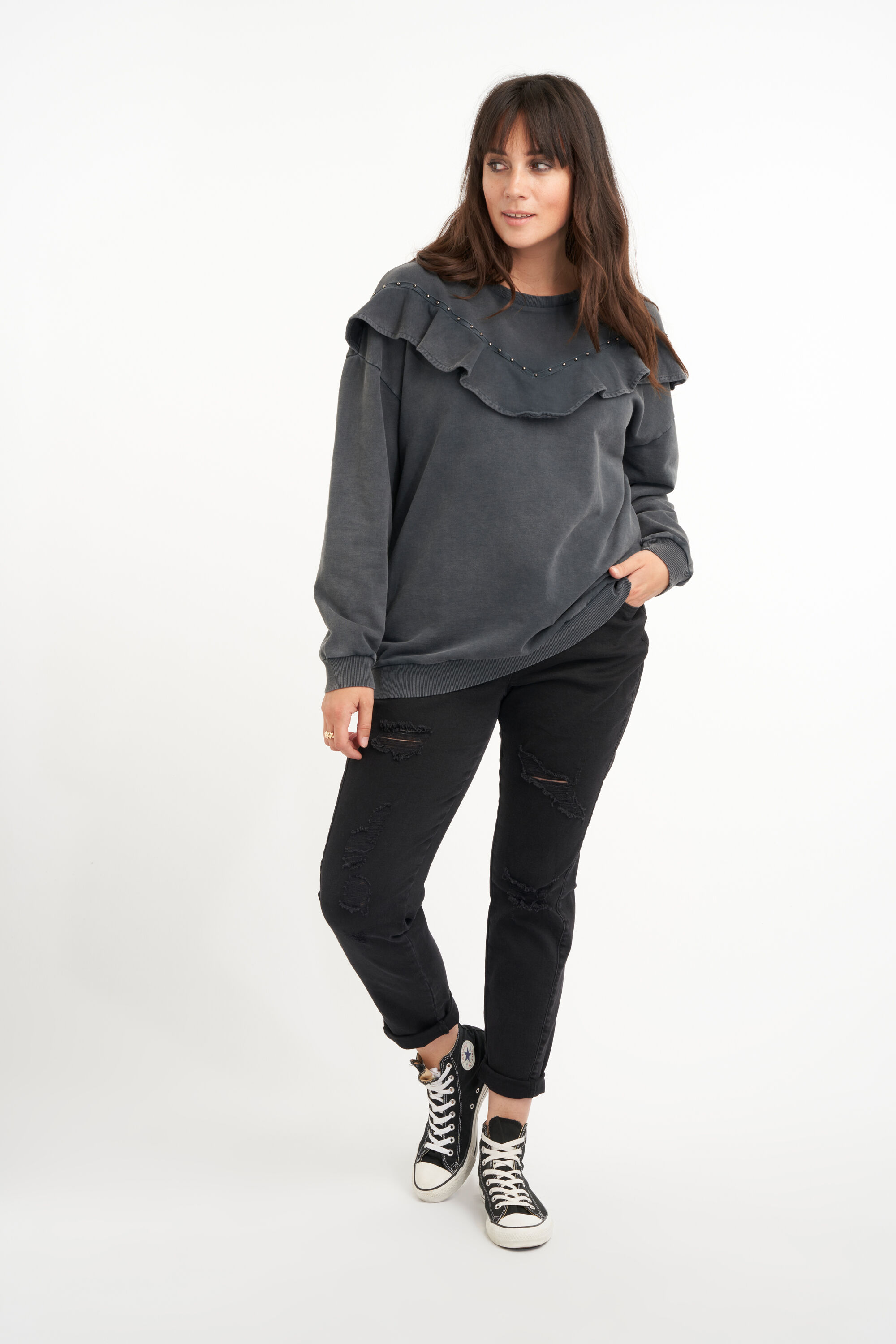 Sweater met ruffles image number 5